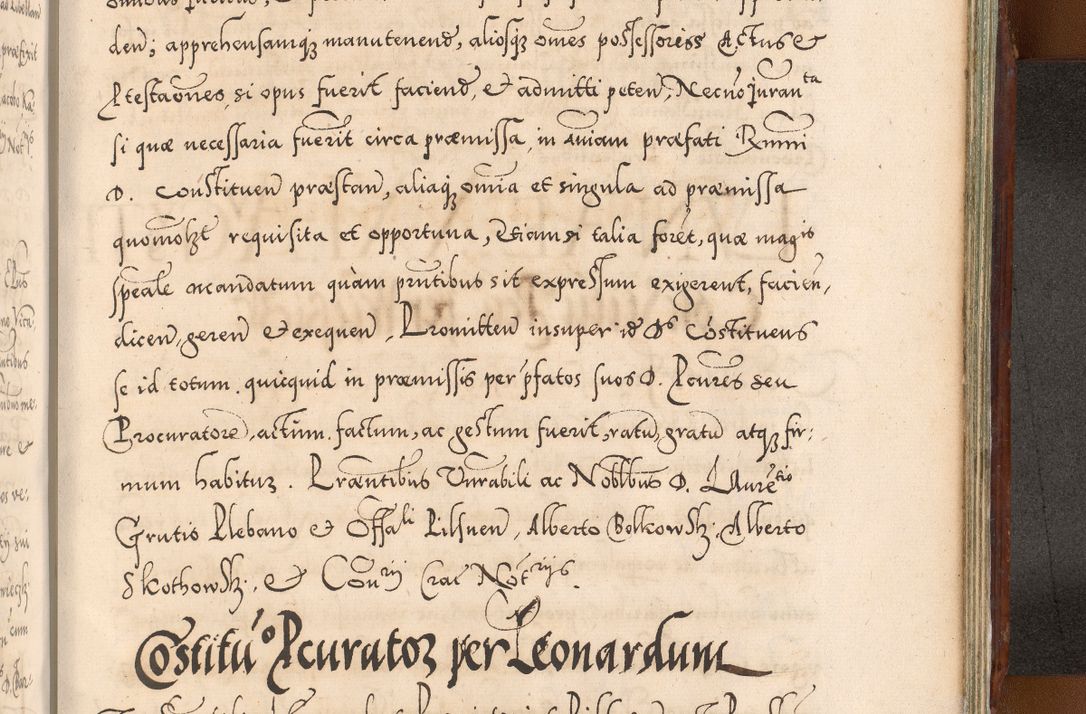 Zdjęcie nr 1162 dla obiektu archiwalnego: Illistrissimo et revedissimo in Christo Patre Domino Domino Georgio Rzadziwił Miserone Divina Sacrostae R. E. Tituli S. Sixti Presbitero Cardinali Duce in Olyka et Niesswiesz ad Gubernacula Ecclessiae Cracoviensis cuius administratorialem a Sancta Sede Apostolica obtinverat feliciter sedente. Acta actorum, causarum, sententiarum tam deffinitivarum quam interloquutoriarum decretorum, obligationum, quietationum, recognitionum, constitutionum procuratorum etc. coram Reverendo Domino Stanislao Crassinskz de Crasne Archidiacono Cracoviensis, Scholastico Gnesnesis, Custode Plocensis etc. Vicario et Officiali Generali Cracoviensi in Ano Domini Millesimo Quingentesimo Nonagesimo Primo cuius indictio quarta pontificatus SS. Domini Nostri Gregorii XIIII Anno I psius prio feliciter incipiut