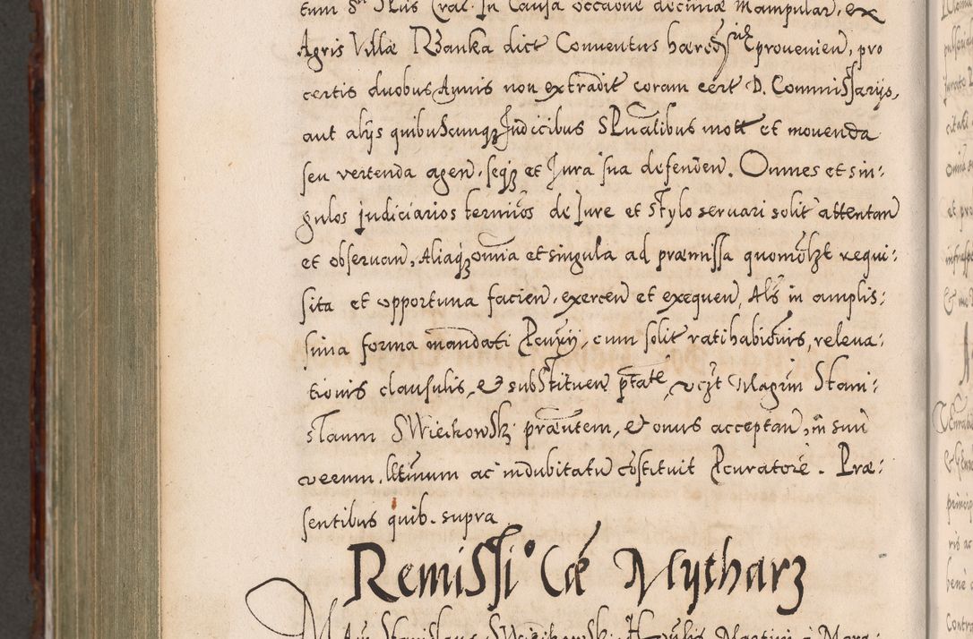 Zdjęcie nr 1152 dla obiektu archiwalnego: Illistrissimo et revedissimo in Christo Patre Domino Domino Georgio Rzadziwił Miserone Divina Sacrostae R. E. Tituli S. Sixti Presbitero Cardinali Duce in Olyka et Niesswiesz ad Gubernacula Ecclessiae Cracoviensis cuius administratorialem a Sancta Sede Apostolica obtinverat feliciter sedente. Acta actorum, causarum, sententiarum tam deffinitivarum quam interloquutoriarum decretorum, obligationum, quietationum, recognitionum, constitutionum procuratorum etc. coram Reverendo Domino Stanislao Crassinskz de Crasne Archidiacono Cracoviensis, Scholastico Gnesnesis, Custode Plocensis etc. Vicario et Officiali Generali Cracoviensi in Ano Domini Millesimo Quingentesimo Nonagesimo Primo cuius indictio quarta pontificatus SS. Domini Nostri Gregorii XIIII Anno I psius prio feliciter incipiut