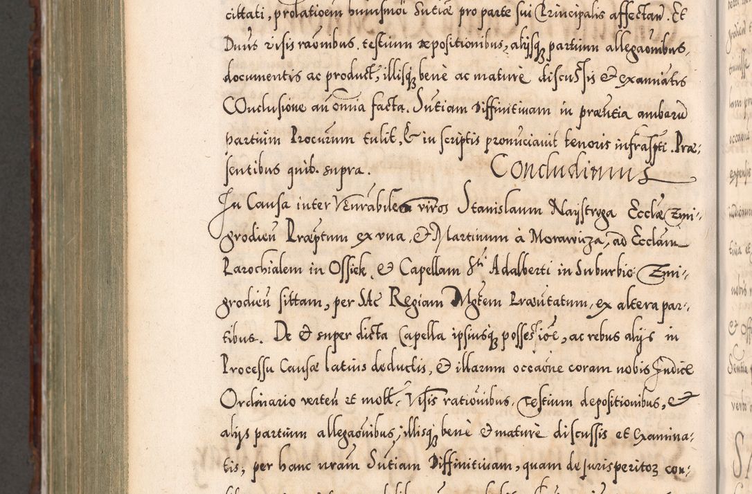 Zdjęcie nr 1139 dla obiektu archiwalnego: Illistrissimo et revedissimo in Christo Patre Domino Domino Georgio Rzadziwił Miserone Divina Sacrostae R. E. Tituli S. Sixti Presbitero Cardinali Duce in Olyka et Niesswiesz ad Gubernacula Ecclessiae Cracoviensis cuius administratorialem a Sancta Sede Apostolica obtinverat feliciter sedente. Acta actorum, causarum, sententiarum tam deffinitivarum quam interloquutoriarum decretorum, obligationum, quietationum, recognitionum, constitutionum procuratorum etc. coram Reverendo Domino Stanislao Crassinskz de Crasne Archidiacono Cracoviensis, Scholastico Gnesnesis, Custode Plocensis etc. Vicario et Officiali Generali Cracoviensi in Ano Domini Millesimo Quingentesimo Nonagesimo Primo cuius indictio quarta pontificatus SS. Domini Nostri Gregorii XIIII Anno I psius prio feliciter incipiut