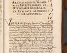 Zdjęcie nr 1271 dla obiektu archiwalnego: Illistrissimo et revedissimo in Christo Patre Domino Domino Georgio Rzadziwił Miserone Divina Sacrostae R. E. Tituli S. Sixti Presbitero Cardinali Duce in Olyka et Niesswiesz ad Gubernacula Ecclessiae Cracoviensis cuius administratorialem a Sancta Sede Apostolica obtinverat feliciter sedente. Acta actorum, causarum, sententiarum tam deffinitivarum quam interloquutoriarum decretorum, obligationum, quietationum, recognitionum, constitutionum procuratorum etc. coram Reverendo Domino Stanislao Crassinskz de Crasne Archidiacono Cracoviensis, Scholastico Gnesnesis, Custode Plocensis etc. Vicario et Officiali Generali Cracoviensi in Ano Domini Millesimo Quingentesimo Nonagesimo Primo cuius indictio quarta pontificatus SS. Domini Nostri Gregorii XIIII Anno I psius prio feliciter incipiut