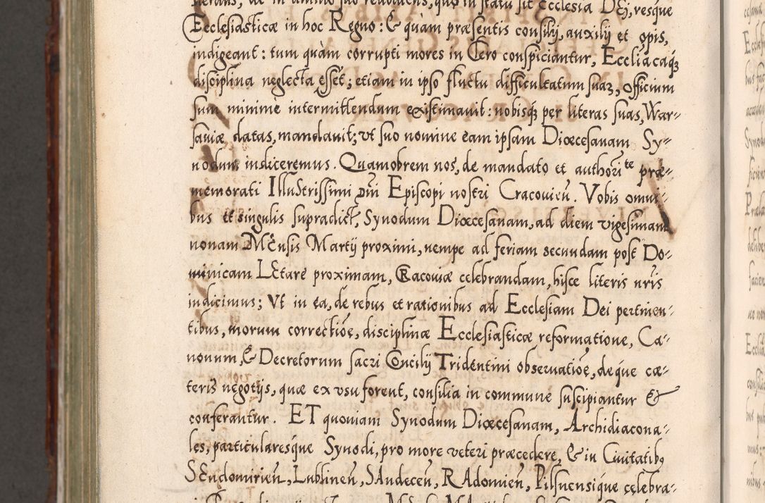 Zdjęcie nr 1270 dla obiektu archiwalnego: Illistrissimo et revedissimo in Christo Patre Domino Domino Georgio Rzadziwił Miserone Divina Sacrostae R. E. Tituli S. Sixti Presbitero Cardinali Duce in Olyka et Niesswiesz ad Gubernacula Ecclessiae Cracoviensis cuius administratorialem a Sancta Sede Apostolica obtinverat feliciter sedente. Acta actorum, causarum, sententiarum tam deffinitivarum quam interloquutoriarum decretorum, obligationum, quietationum, recognitionum, constitutionum procuratorum etc. coram Reverendo Domino Stanislao Crassinskz de Crasne Archidiacono Cracoviensis, Scholastico Gnesnesis, Custode Plocensis etc. Vicario et Officiali Generali Cracoviensi in Ano Domini Millesimo Quingentesimo Nonagesimo Primo cuius indictio quarta pontificatus SS. Domini Nostri Gregorii XIIII Anno I psius prio feliciter incipiut