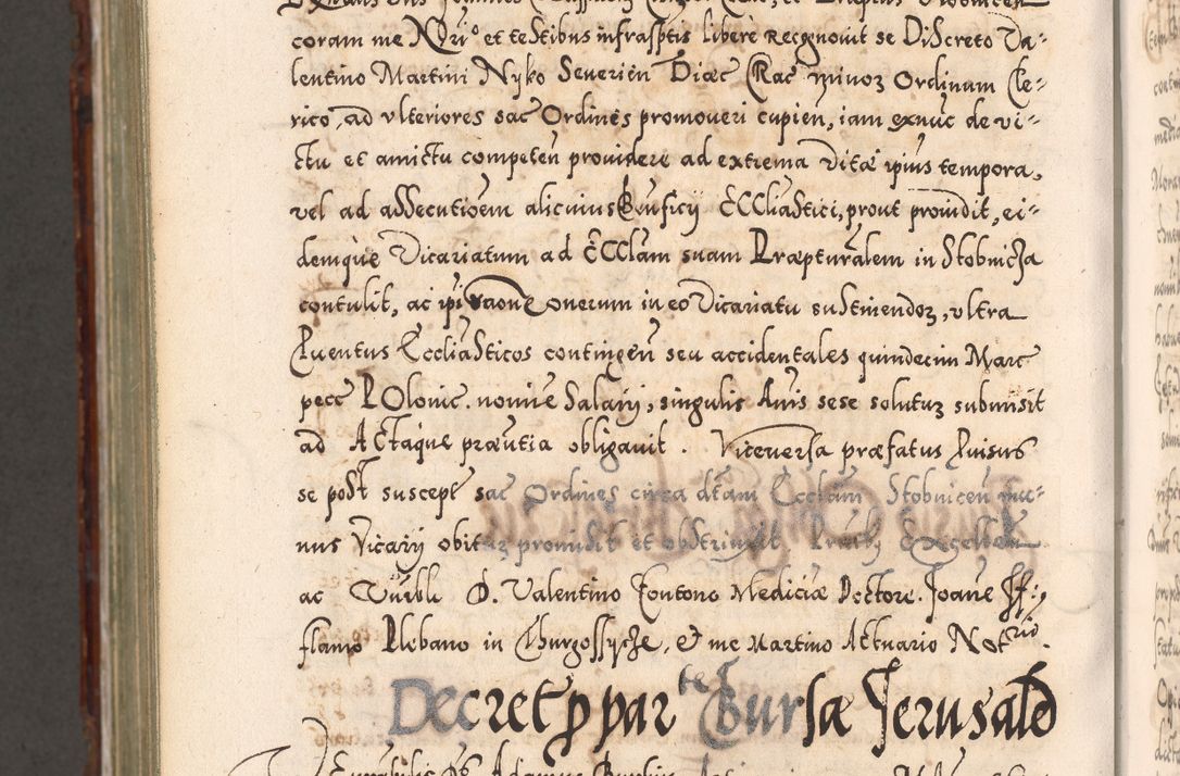 Zdjęcie nr 1264 dla obiektu archiwalnego: Illistrissimo et revedissimo in Christo Patre Domino Domino Georgio Rzadziwił Miserone Divina Sacrostae R. E. Tituli S. Sixti Presbitero Cardinali Duce in Olyka et Niesswiesz ad Gubernacula Ecclessiae Cracoviensis cuius administratorialem a Sancta Sede Apostolica obtinverat feliciter sedente. Acta actorum, causarum, sententiarum tam deffinitivarum quam interloquutoriarum decretorum, obligationum, quietationum, recognitionum, constitutionum procuratorum etc. coram Reverendo Domino Stanislao Crassinskz de Crasne Archidiacono Cracoviensis, Scholastico Gnesnesis, Custode Plocensis etc. Vicario et Officiali Generali Cracoviensi in Ano Domini Millesimo Quingentesimo Nonagesimo Primo cuius indictio quarta pontificatus SS. Domini Nostri Gregorii XIIII Anno I psius prio feliciter incipiut