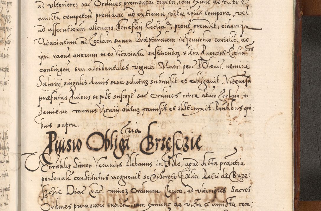 Zdjęcie nr 1265 dla obiektu archiwalnego: Illistrissimo et revedissimo in Christo Patre Domino Domino Georgio Rzadziwił Miserone Divina Sacrostae R. E. Tituli S. Sixti Presbitero Cardinali Duce in Olyka et Niesswiesz ad Gubernacula Ecclessiae Cracoviensis cuius administratorialem a Sancta Sede Apostolica obtinverat feliciter sedente. Acta actorum, causarum, sententiarum tam deffinitivarum quam interloquutoriarum decretorum, obligationum, quietationum, recognitionum, constitutionum procuratorum etc. coram Reverendo Domino Stanislao Crassinskz de Crasne Archidiacono Cracoviensis, Scholastico Gnesnesis, Custode Plocensis etc. Vicario et Officiali Generali Cracoviensi in Ano Domini Millesimo Quingentesimo Nonagesimo Primo cuius indictio quarta pontificatus SS. Domini Nostri Gregorii XIIII Anno I psius prio feliciter incipiut