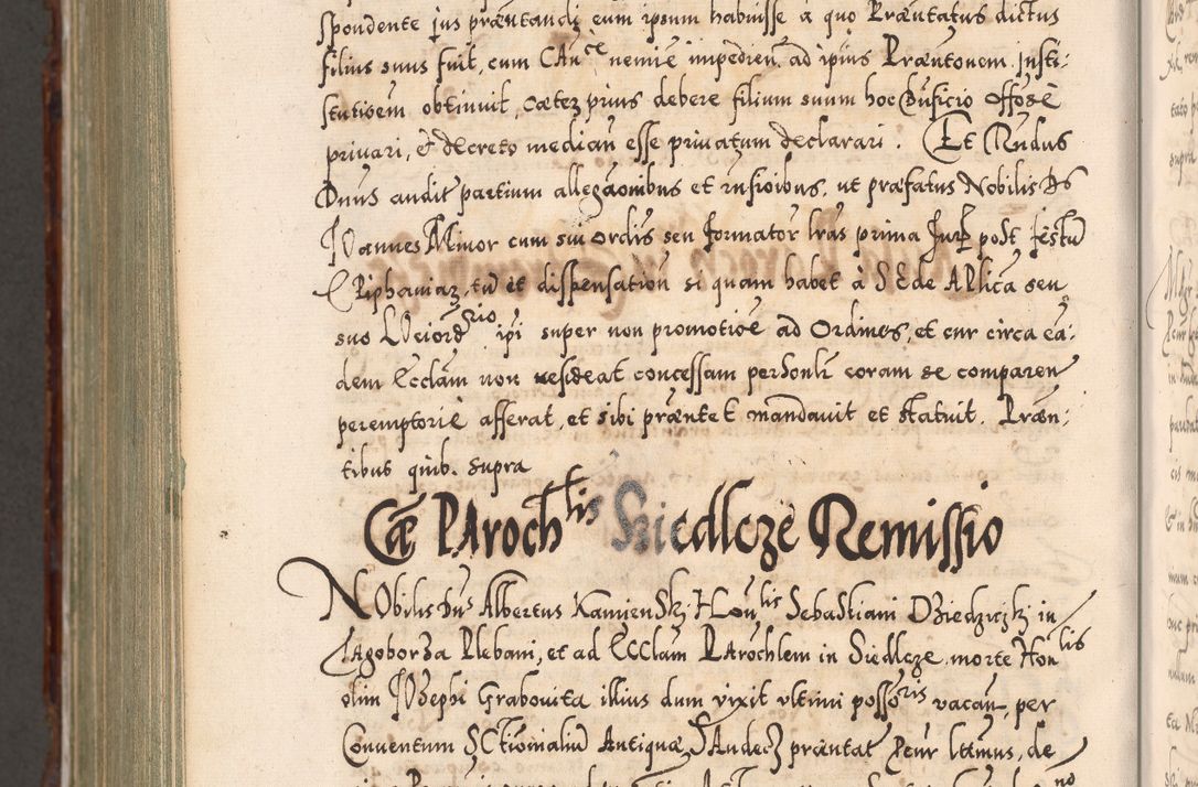 Zdjęcie nr 1256 dla obiektu archiwalnego: Illistrissimo et revedissimo in Christo Patre Domino Domino Georgio Rzadziwił Miserone Divina Sacrostae R. E. Tituli S. Sixti Presbitero Cardinali Duce in Olyka et Niesswiesz ad Gubernacula Ecclessiae Cracoviensis cuius administratorialem a Sancta Sede Apostolica obtinverat feliciter sedente. Acta actorum, causarum, sententiarum tam deffinitivarum quam interloquutoriarum decretorum, obligationum, quietationum, recognitionum, constitutionum procuratorum etc. coram Reverendo Domino Stanislao Crassinskz de Crasne Archidiacono Cracoviensis, Scholastico Gnesnesis, Custode Plocensis etc. Vicario et Officiali Generali Cracoviensi in Ano Domini Millesimo Quingentesimo Nonagesimo Primo cuius indictio quarta pontificatus SS. Domini Nostri Gregorii XIIII Anno I psius prio feliciter incipiut