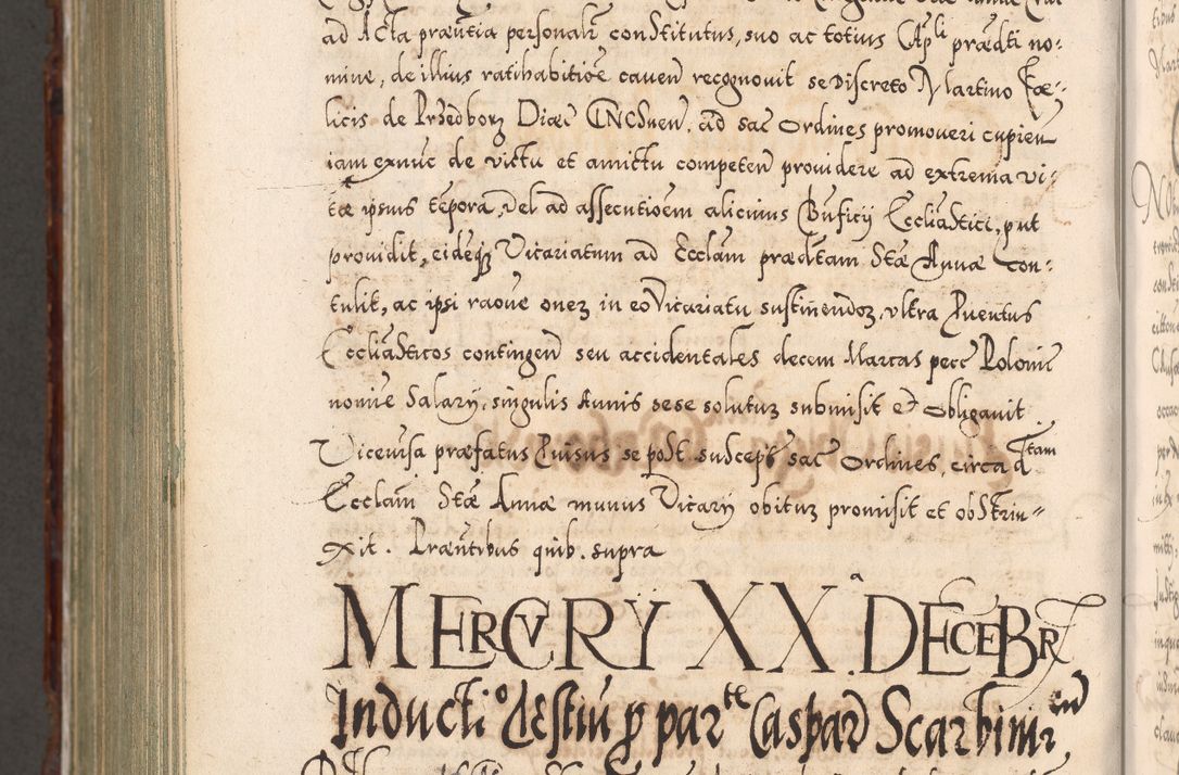 Zdjęcie nr 1260 dla obiektu archiwalnego: Illistrissimo et revedissimo in Christo Patre Domino Domino Georgio Rzadziwił Miserone Divina Sacrostae R. E. Tituli S. Sixti Presbitero Cardinali Duce in Olyka et Niesswiesz ad Gubernacula Ecclessiae Cracoviensis cuius administratorialem a Sancta Sede Apostolica obtinverat feliciter sedente. Acta actorum, causarum, sententiarum tam deffinitivarum quam interloquutoriarum decretorum, obligationum, quietationum, recognitionum, constitutionum procuratorum etc. coram Reverendo Domino Stanislao Crassinskz de Crasne Archidiacono Cracoviensis, Scholastico Gnesnesis, Custode Plocensis etc. Vicario et Officiali Generali Cracoviensi in Ano Domini Millesimo Quingentesimo Nonagesimo Primo cuius indictio quarta pontificatus SS. Domini Nostri Gregorii XIIII Anno I psius prio feliciter incipiut