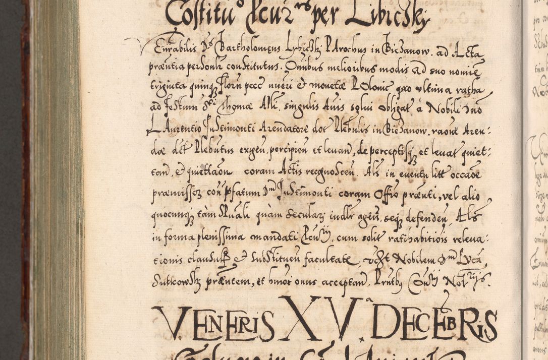 Zdjęcie nr 1254 dla obiektu archiwalnego: Illistrissimo et revedissimo in Christo Patre Domino Domino Georgio Rzadziwił Miserone Divina Sacrostae R. E. Tituli S. Sixti Presbitero Cardinali Duce in Olyka et Niesswiesz ad Gubernacula Ecclessiae Cracoviensis cuius administratorialem a Sancta Sede Apostolica obtinverat feliciter sedente. Acta actorum, causarum, sententiarum tam deffinitivarum quam interloquutoriarum decretorum, obligationum, quietationum, recognitionum, constitutionum procuratorum etc. coram Reverendo Domino Stanislao Crassinskz de Crasne Archidiacono Cracoviensis, Scholastico Gnesnesis, Custode Plocensis etc. Vicario et Officiali Generali Cracoviensi in Ano Domini Millesimo Quingentesimo Nonagesimo Primo cuius indictio quarta pontificatus SS. Domini Nostri Gregorii XIIII Anno I psius prio feliciter incipiut