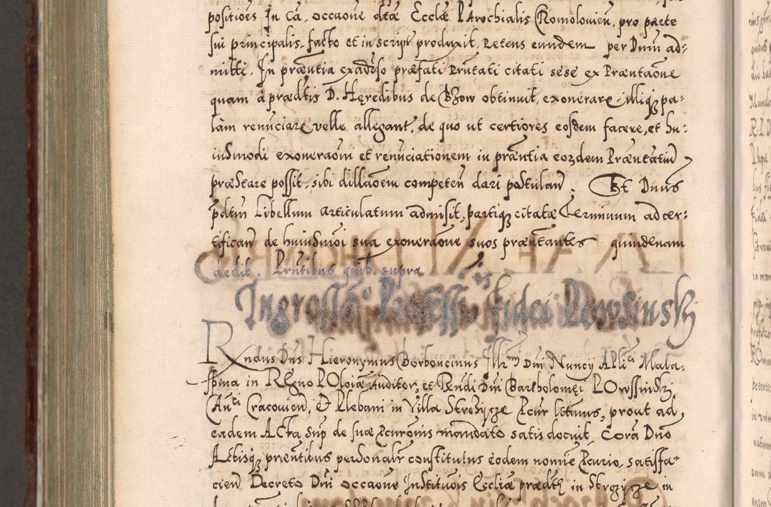 Zdjęcie nr 1249 dla obiektu archiwalnego: Illistrissimo et revedissimo in Christo Patre Domino Domino Georgio Rzadziwił Miserone Divina Sacrostae R. E. Tituli S. Sixti Presbitero Cardinali Duce in Olyka et Niesswiesz ad Gubernacula Ecclessiae Cracoviensis cuius administratorialem a Sancta Sede Apostolica obtinverat feliciter sedente. Acta actorum, causarum, sententiarum tam deffinitivarum quam interloquutoriarum decretorum, obligationum, quietationum, recognitionum, constitutionum procuratorum etc. coram Reverendo Domino Stanislao Crassinskz de Crasne Archidiacono Cracoviensis, Scholastico Gnesnesis, Custode Plocensis etc. Vicario et Officiali Generali Cracoviensi in Ano Domini Millesimo Quingentesimo Nonagesimo Primo cuius indictio quarta pontificatus SS. Domini Nostri Gregorii XIIII Anno I psius prio feliciter incipiut