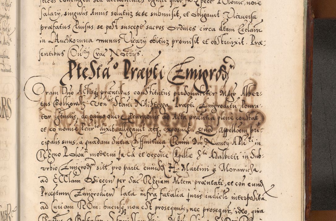 Zdjęcie nr 1246 dla obiektu archiwalnego: Illistrissimo et revedissimo in Christo Patre Domino Domino Georgio Rzadziwił Miserone Divina Sacrostae R. E. Tituli S. Sixti Presbitero Cardinali Duce in Olyka et Niesswiesz ad Gubernacula Ecclessiae Cracoviensis cuius administratorialem a Sancta Sede Apostolica obtinverat feliciter sedente. Acta actorum, causarum, sententiarum tam deffinitivarum quam interloquutoriarum decretorum, obligationum, quietationum, recognitionum, constitutionum procuratorum etc. coram Reverendo Domino Stanislao Crassinskz de Crasne Archidiacono Cracoviensis, Scholastico Gnesnesis, Custode Plocensis etc. Vicario et Officiali Generali Cracoviensi in Ano Domini Millesimo Quingentesimo Nonagesimo Primo cuius indictio quarta pontificatus SS. Domini Nostri Gregorii XIIII Anno I psius prio feliciter incipiut