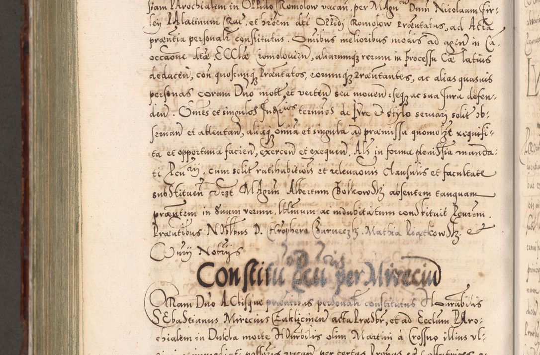 Zdjęcie nr 1233 dla obiektu archiwalnego: Illistrissimo et revedissimo in Christo Patre Domino Domino Georgio Rzadziwił Miserone Divina Sacrostae R. E. Tituli S. Sixti Presbitero Cardinali Duce in Olyka et Niesswiesz ad Gubernacula Ecclessiae Cracoviensis cuius administratorialem a Sancta Sede Apostolica obtinverat feliciter sedente. Acta actorum, causarum, sententiarum tam deffinitivarum quam interloquutoriarum decretorum, obligationum, quietationum, recognitionum, constitutionum procuratorum etc. coram Reverendo Domino Stanislao Crassinskz de Crasne Archidiacono Cracoviensis, Scholastico Gnesnesis, Custode Plocensis etc. Vicario et Officiali Generali Cracoviensi in Ano Domini Millesimo Quingentesimo Nonagesimo Primo cuius indictio quarta pontificatus SS. Domini Nostri Gregorii XIIII Anno I psius prio feliciter incipiut