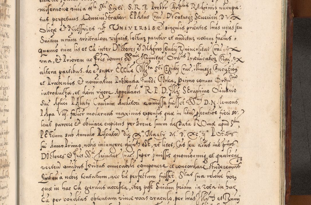 Zdjęcie nr 1224 dla obiektu archiwalnego: Illistrissimo et revedissimo in Christo Patre Domino Domino Georgio Rzadziwił Miserone Divina Sacrostae R. E. Tituli S. Sixti Presbitero Cardinali Duce in Olyka et Niesswiesz ad Gubernacula Ecclessiae Cracoviensis cuius administratorialem a Sancta Sede Apostolica obtinverat feliciter sedente. Acta actorum, causarum, sententiarum tam deffinitivarum quam interloquutoriarum decretorum, obligationum, quietationum, recognitionum, constitutionum procuratorum etc. coram Reverendo Domino Stanislao Crassinskz de Crasne Archidiacono Cracoviensis, Scholastico Gnesnesis, Custode Plocensis etc. Vicario et Officiali Generali Cracoviensi in Ano Domini Millesimo Quingentesimo Nonagesimo Primo cuius indictio quarta pontificatus SS. Domini Nostri Gregorii XIIII Anno I psius prio feliciter incipiut