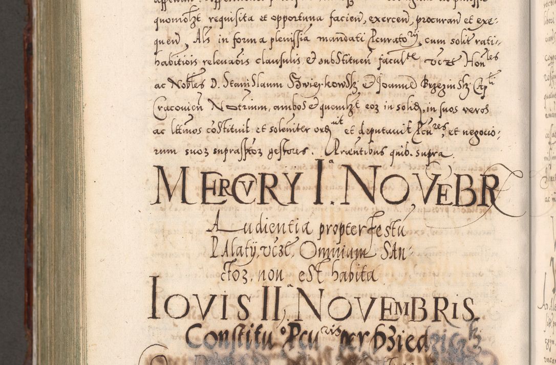 Zdjęcie nr 1215 dla obiektu archiwalnego: Illistrissimo et revedissimo in Christo Patre Domino Domino Georgio Rzadziwił Miserone Divina Sacrostae R. E. Tituli S. Sixti Presbitero Cardinali Duce in Olyka et Niesswiesz ad Gubernacula Ecclessiae Cracoviensis cuius administratorialem a Sancta Sede Apostolica obtinverat feliciter sedente. Acta actorum, causarum, sententiarum tam deffinitivarum quam interloquutoriarum decretorum, obligationum, quietationum, recognitionum, constitutionum procuratorum etc. coram Reverendo Domino Stanislao Crassinskz de Crasne Archidiacono Cracoviensis, Scholastico Gnesnesis, Custode Plocensis etc. Vicario et Officiali Generali Cracoviensi in Ano Domini Millesimo Quingentesimo Nonagesimo Primo cuius indictio quarta pontificatus SS. Domini Nostri Gregorii XIIII Anno I psius prio feliciter incipiut