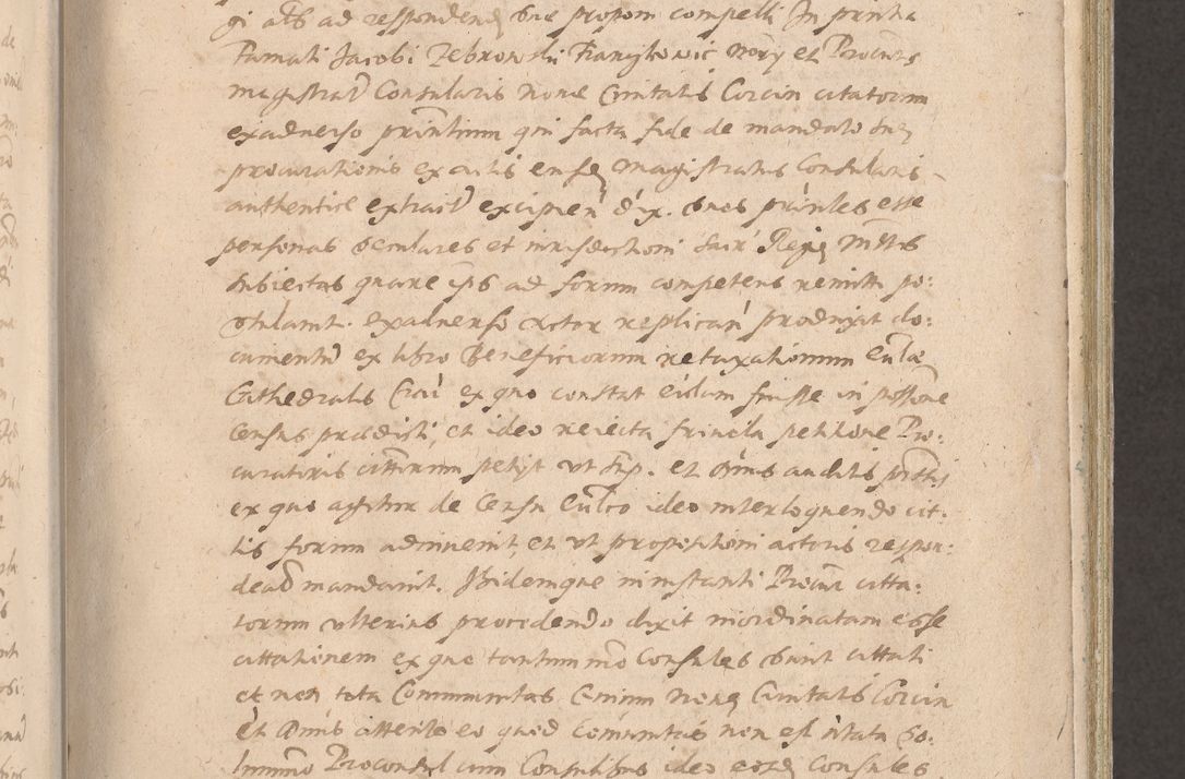 Zdjęcie nr 7 dla obiektu archiwalnego: Acta actorum causarum obligationum institutionum decretorum constitutionum quietationum resignationum cissionum et atiaru obsernationum tam indiciariarum quam extra indiciariarum coram Admodum Reverendo Domino Joanne Zerzynski Canonico Vicario in Spiritualibus et Officiali generali Cracoviensis ad Annum Domini Millesimum Sextentissimum Vigesimum Indictione tertia Pontificatus SSmi D. N. D. Pauli Divina pronidentia Papae V. foeliciter moderni anno ipsins subfelici regimine Diocesis Cracoviensis Illustrissimi ac Reverendissimi D. N. D. Martini Szyszkowski Deigratia Episcopus Cracoviensis Ducis Severiensis in continuantur.
