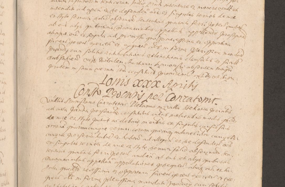 Zdjęcie nr 149 dla obiektu archiwalnego: Acta actorum causarum obligationum institutionum decretorum constitutionum quietationum resignationum cissionum et atiaru obsernationum tam indiciariarum quam extra indiciariarum coram Admodum Reverendo Domino Joanne Zerzynski Canonico Vicario in Spiritualibus et Officiali generali Cracoviensis ad Annum Domini Millesimum Sextentissimum Vigesimum Indictione tertia Pontificatus SSmi D. N. D. Pauli Divina pronidentia Papae V. foeliciter moderni anno ipsins subfelici regimine Diocesis Cracoviensis Illustrissimi ac Reverendissimi D. N. D. Martini Szyszkowski Deigratia Episcopus Cracoviensis Ducis Severiensis in continuantur.