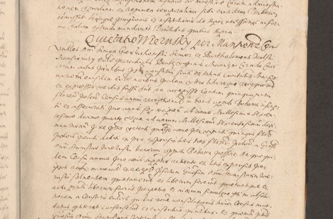 Zdjęcie nr 151 dla obiektu archiwalnego: Acta actorum causarum obligationum institutionum decretorum constitutionum quietationum resignationum cissionum et atiaru obsernationum tam indiciariarum quam extra indiciariarum coram Admodum Reverendo Domino Joanne Zerzynski Canonico Vicario in Spiritualibus et Officiali generali Cracoviensis ad Annum Domini Millesimum Sextentissimum Vigesimum Indictione tertia Pontificatus SSmi D. N. D. Pauli Divina pronidentia Papae V. foeliciter moderni anno ipsins subfelici regimine Diocesis Cracoviensis Illustrissimi ac Reverendissimi D. N. D. Martini Szyszkowski Deigratia Episcopus Cracoviensis Ducis Severiensis in continuantur.