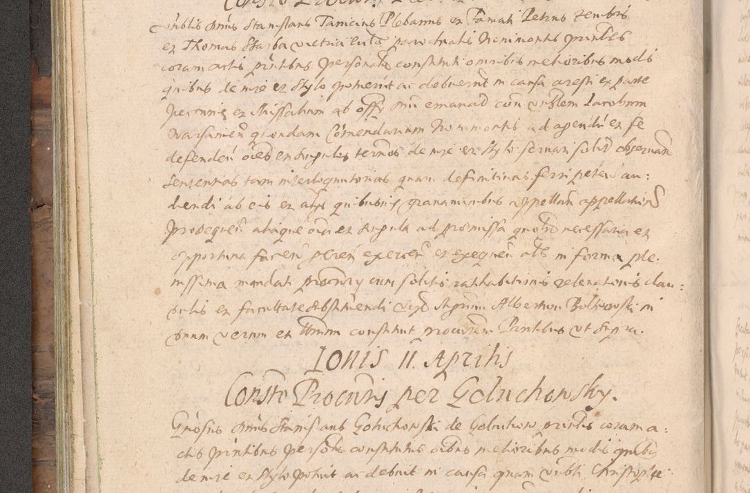 Zdjęcie nr 132 dla obiektu archiwalnego: Acta actorum causarum obligationum institutionum decretorum constitutionum quietationum resignationum cissionum et atiaru obsernationum tam indiciariarum quam extra indiciariarum coram Admodum Reverendo Domino Joanne Zerzynski Canonico Vicario in Spiritualibus et Officiali generali Cracoviensis ad Annum Domini Millesimum Sextentissimum Vigesimum Indictione tertia Pontificatus SSmi D. N. D. Pauli Divina pronidentia Papae V. foeliciter moderni anno ipsins subfelici regimine Diocesis Cracoviensis Illustrissimi ac Reverendissimi D. N. D. Martini Szyszkowski Deigratia Episcopus Cracoviensis Ducis Severiensis in continuantur.