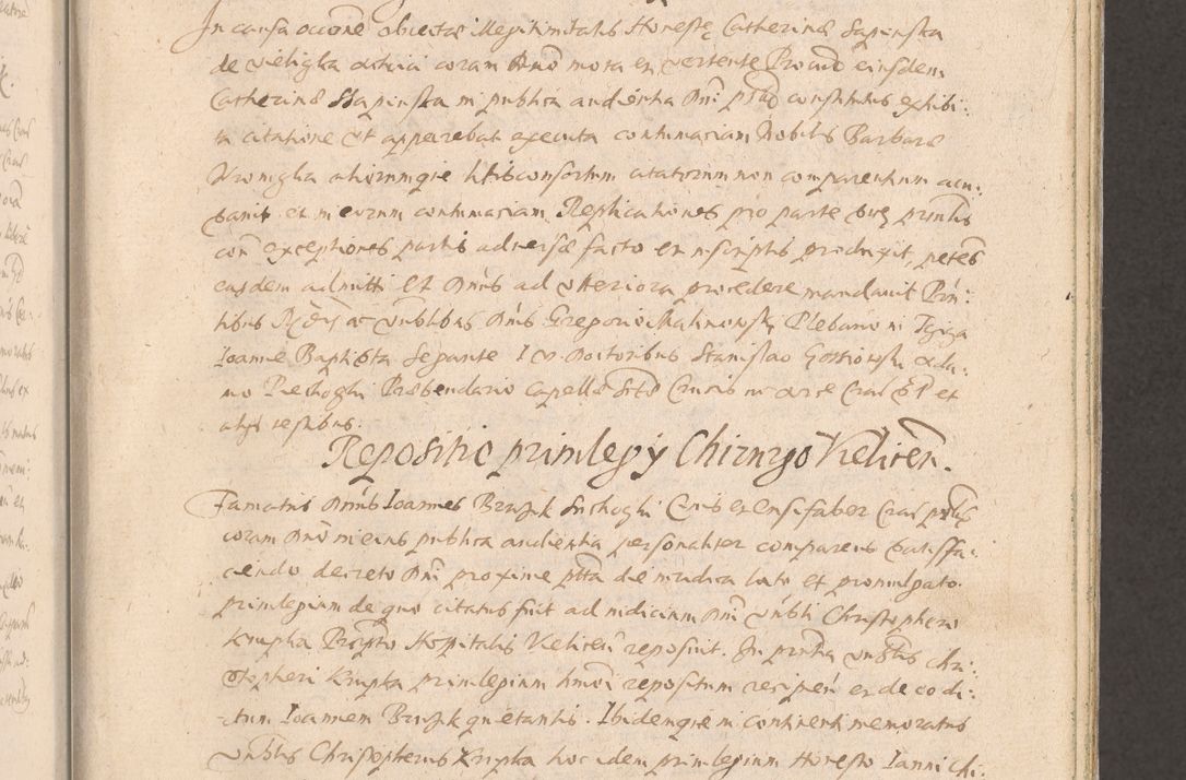 Zdjęcie nr 95 dla obiektu archiwalnego: Acta actorum causarum obligationum institutionum decretorum constitutionum quietationum resignationum cissionum et atiaru obsernationum tam indiciariarum quam extra indiciariarum coram Admodum Reverendo Domino Joanne Zerzynski Canonico Vicario in Spiritualibus et Officiali generali Cracoviensis ad Annum Domini Millesimum Sextentissimum Vigesimum Indictione tertia Pontificatus SSmi D. N. D. Pauli Divina pronidentia Papae V. foeliciter moderni anno ipsins subfelici regimine Diocesis Cracoviensis Illustrissimi ac Reverendissimi D. N. D. Martini Szyszkowski Deigratia Episcopus Cracoviensis Ducis Severiensis in continuantur.