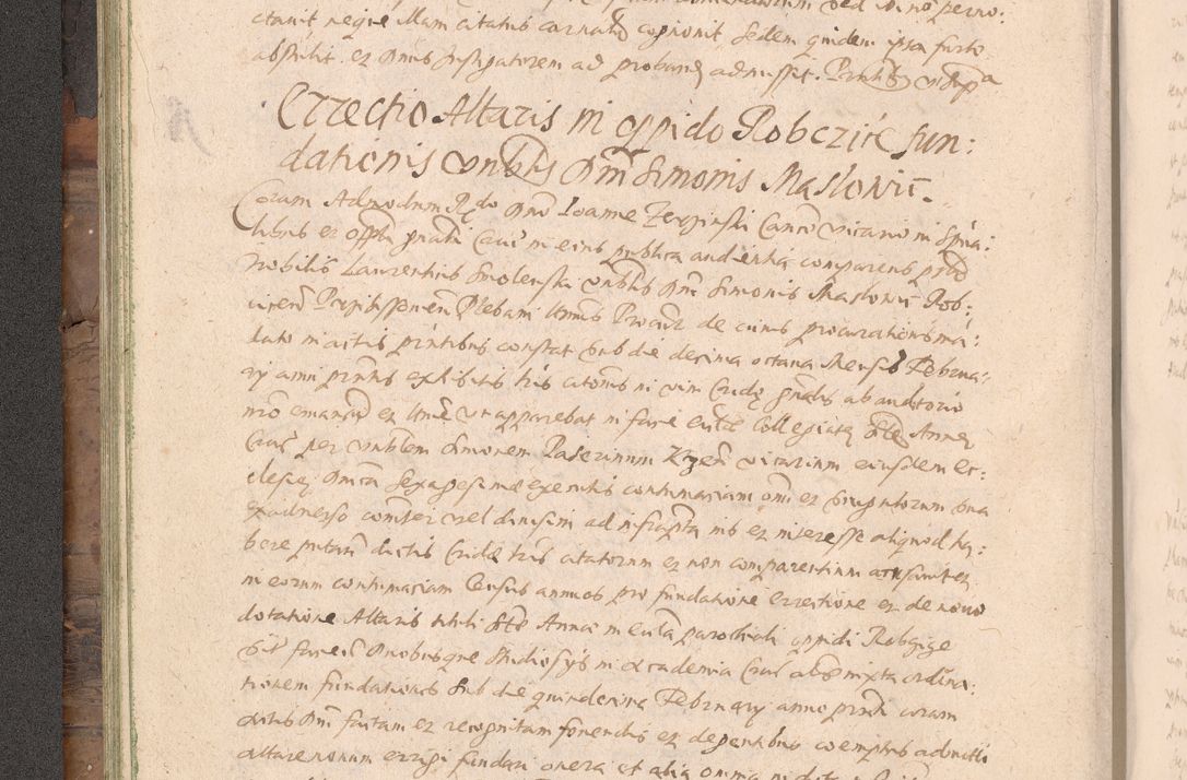 Zdjęcie nr 96 dla obiektu archiwalnego: Acta actorum causarum obligationum institutionum decretorum constitutionum quietationum resignationum cissionum et atiaru obsernationum tam indiciariarum quam extra indiciariarum coram Admodum Reverendo Domino Joanne Zerzynski Canonico Vicario in Spiritualibus et Officiali generali Cracoviensis ad Annum Domini Millesimum Sextentissimum Vigesimum Indictione tertia Pontificatus SSmi D. N. D. Pauli Divina pronidentia Papae V. foeliciter moderni anno ipsins subfelici regimine Diocesis Cracoviensis Illustrissimi ac Reverendissimi D. N. D. Martini Szyszkowski Deigratia Episcopus Cracoviensis Ducis Severiensis in continuantur.