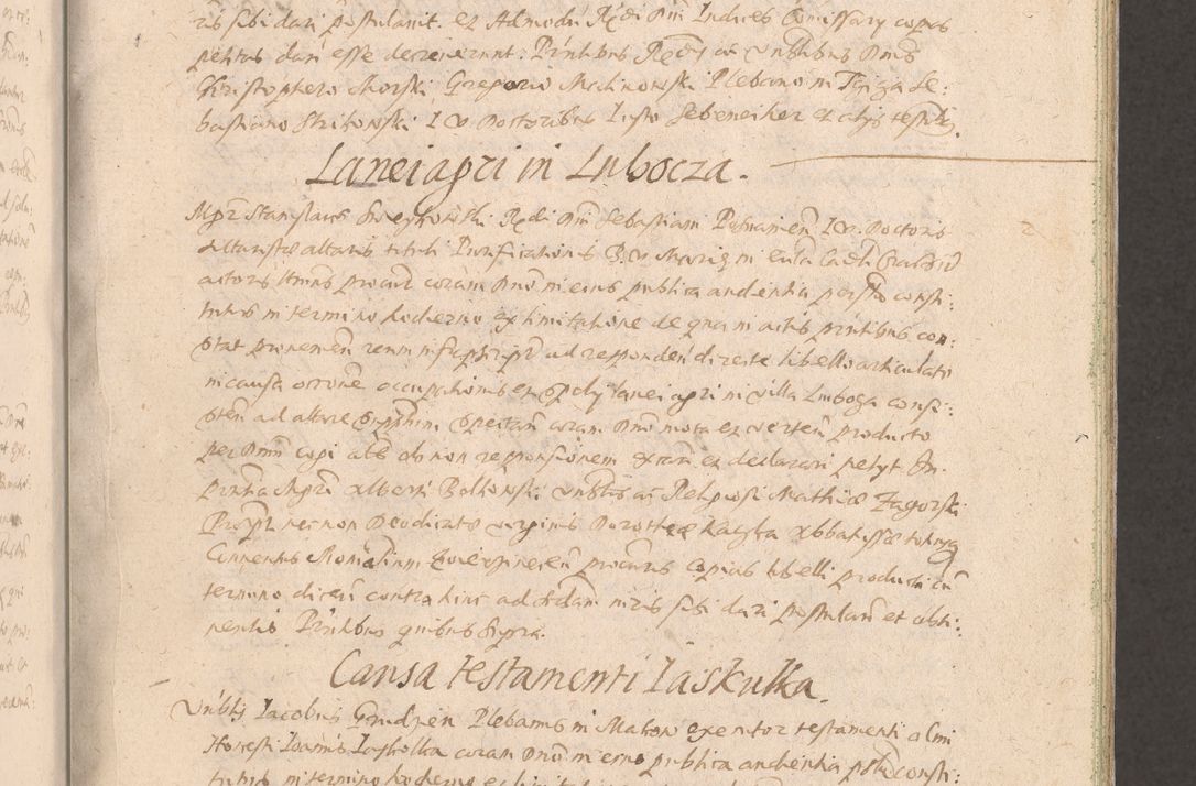 Zdjęcie nr 87 dla obiektu archiwalnego: Acta actorum causarum obligationum institutionum decretorum constitutionum quietationum resignationum cissionum et atiaru obsernationum tam indiciariarum quam extra indiciariarum coram Admodum Reverendo Domino Joanne Zerzynski Canonico Vicario in Spiritualibus et Officiali generali Cracoviensis ad Annum Domini Millesimum Sextentissimum Vigesimum Indictione tertia Pontificatus SSmi D. N. D. Pauli Divina pronidentia Papae V. foeliciter moderni anno ipsins subfelici regimine Diocesis Cracoviensis Illustrissimi ac Reverendissimi D. N. D. Martini Szyszkowski Deigratia Episcopus Cracoviensis Ducis Severiensis in continuantur.