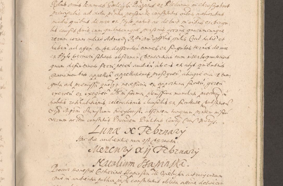 Zdjęcie nr 57 dla obiektu archiwalnego: Acta actorum causarum obligationum institutionum decretorum constitutionum quietationum resignationum cissionum et atiaru obsernationum tam indiciariarum quam extra indiciariarum coram Admodum Reverendo Domino Joanne Zerzynski Canonico Vicario in Spiritualibus et Officiali generali Cracoviensis ad Annum Domini Millesimum Sextentissimum Vigesimum Indictione tertia Pontificatus SSmi D. N. D. Pauli Divina pronidentia Papae V. foeliciter moderni anno ipsins subfelici regimine Diocesis Cracoviensis Illustrissimi ac Reverendissimi D. N. D. Martini Szyszkowski Deigratia Episcopus Cracoviensis Ducis Severiensis in continuantur.