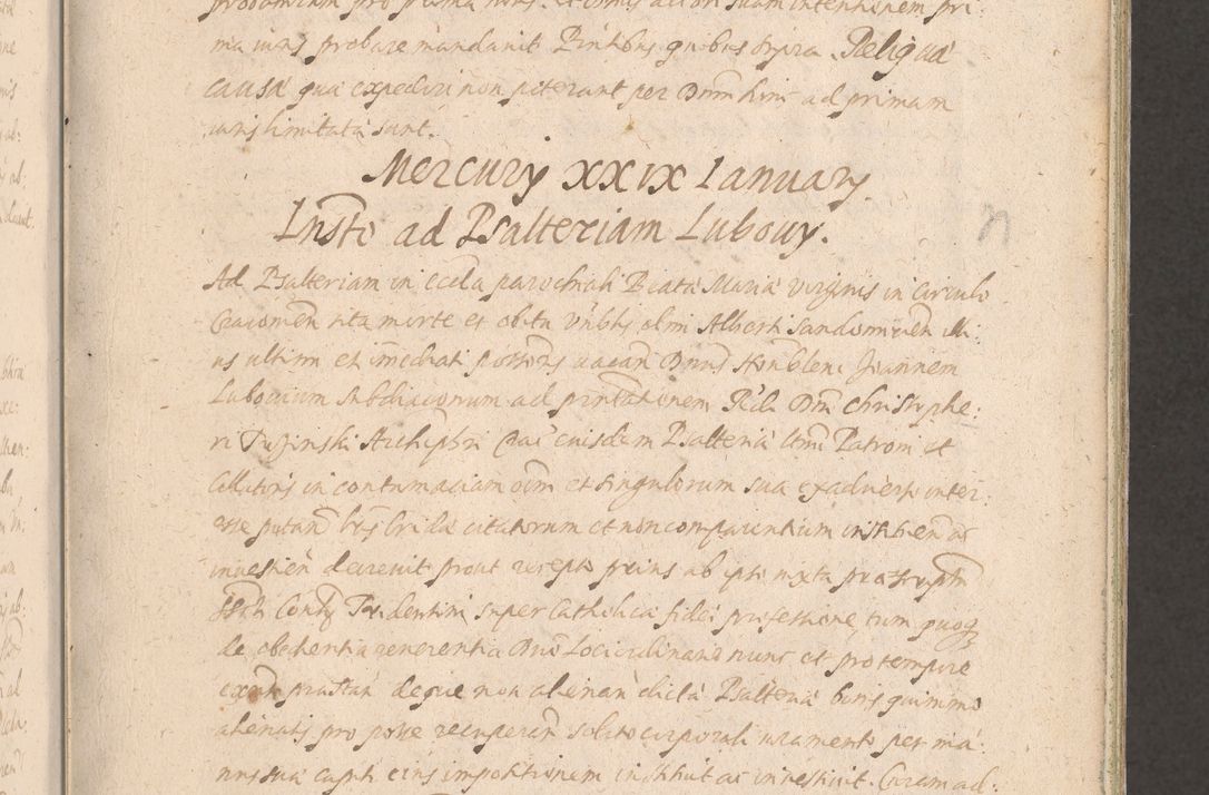 Zdjęcie nr 45 dla obiektu archiwalnego: Acta actorum causarum obligationum institutionum decretorum constitutionum quietationum resignationum cissionum et atiaru obsernationum tam indiciariarum quam extra indiciariarum coram Admodum Reverendo Domino Joanne Zerzynski Canonico Vicario in Spiritualibus et Officiali generali Cracoviensis ad Annum Domini Millesimum Sextentissimum Vigesimum Indictione tertia Pontificatus SSmi D. N. D. Pauli Divina pronidentia Papae V. foeliciter moderni anno ipsins subfelici regimine Diocesis Cracoviensis Illustrissimi ac Reverendissimi D. N. D. Martini Szyszkowski Deigratia Episcopus Cracoviensis Ducis Severiensis in continuantur.