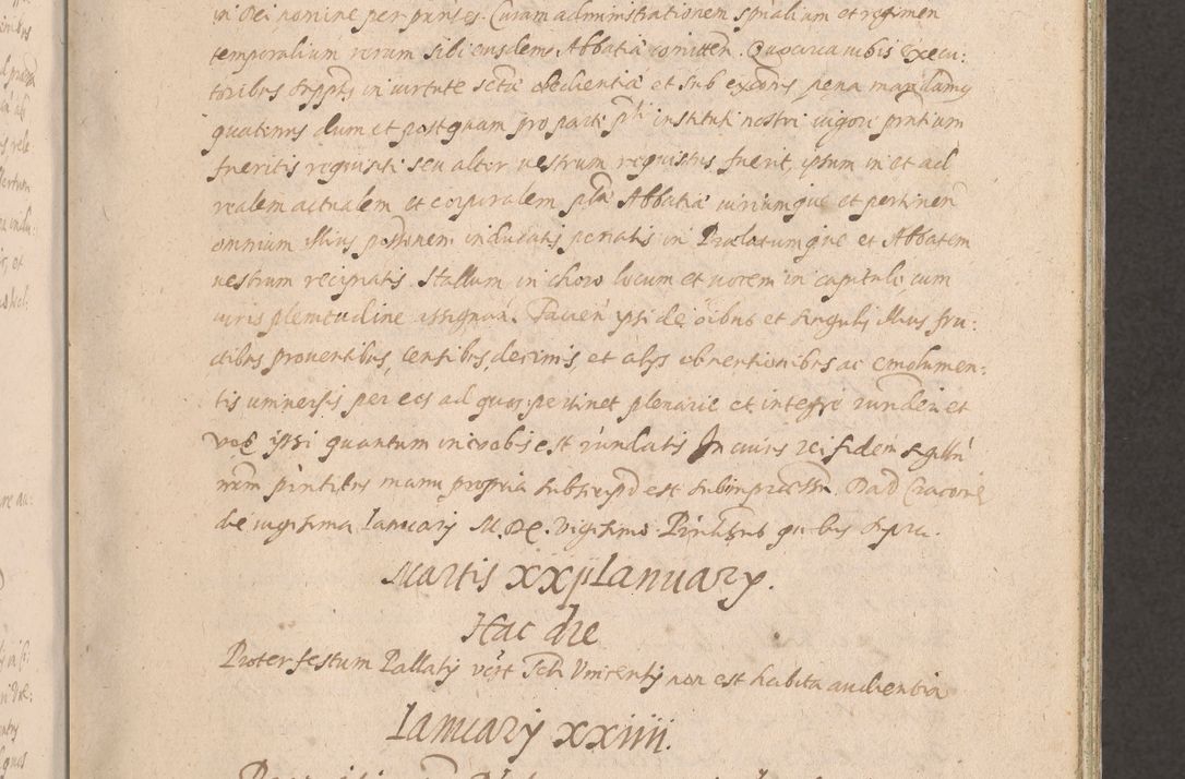 Zdjęcie nr 37 dla obiektu archiwalnego: Acta actorum causarum obligationum institutionum decretorum constitutionum quietationum resignationum cissionum et atiaru obsernationum tam indiciariarum quam extra indiciariarum coram Admodum Reverendo Domino Joanne Zerzynski Canonico Vicario in Spiritualibus et Officiali generali Cracoviensis ad Annum Domini Millesimum Sextentissimum Vigesimum Indictione tertia Pontificatus SSmi D. N. D. Pauli Divina pronidentia Papae V. foeliciter moderni anno ipsins subfelici regimine Diocesis Cracoviensis Illustrissimi ac Reverendissimi D. N. D. Martini Szyszkowski Deigratia Episcopus Cracoviensis Ducis Severiensis in continuantur.
