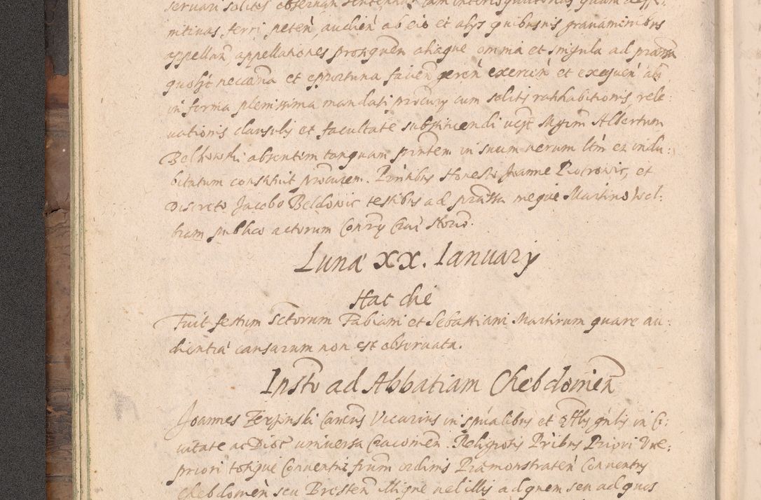 Zdjęcie nr 36 dla obiektu archiwalnego: Acta actorum causarum obligationum institutionum decretorum constitutionum quietationum resignationum cissionum et atiaru obsernationum tam indiciariarum quam extra indiciariarum coram Admodum Reverendo Domino Joanne Zerzynski Canonico Vicario in Spiritualibus et Officiali generali Cracoviensis ad Annum Domini Millesimum Sextentissimum Vigesimum Indictione tertia Pontificatus SSmi D. N. D. Pauli Divina pronidentia Papae V. foeliciter moderni anno ipsins subfelici regimine Diocesis Cracoviensis Illustrissimi ac Reverendissimi D. N. D. Martini Szyszkowski Deigratia Episcopus Cracoviensis Ducis Severiensis in continuantur.