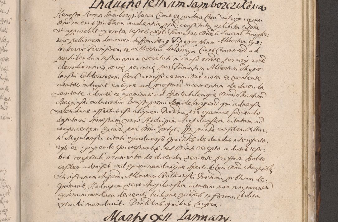 Zdjęcie nr 401 dla obiektu archiwalnego: Acta actorum causarum obligationum institutionum decretorum constitutionum quietationum resignationum cissionum et atiaru obsernationum tam indiciariarum quam extra indiciariarum coram Admodum Reverendo Domino Joanne Zerzynski Canonico Vicario in Spiritualibus et Officiali generali Cracoviensis ad Annum Domini Millesimum Sextentissimum Vigesimum Indictione tertia Pontificatus SSmi D. N. D. Pauli Divina pronidentia Papae V. foeliciter moderni anno ipsins subfelici regimine Diocesis Cracoviensis Illustrissimi ac Reverendissimi D. N. D. Martini Szyszkowski Deigratia Episcopus Cracoviensis Ducis Severiensis in continuantur.