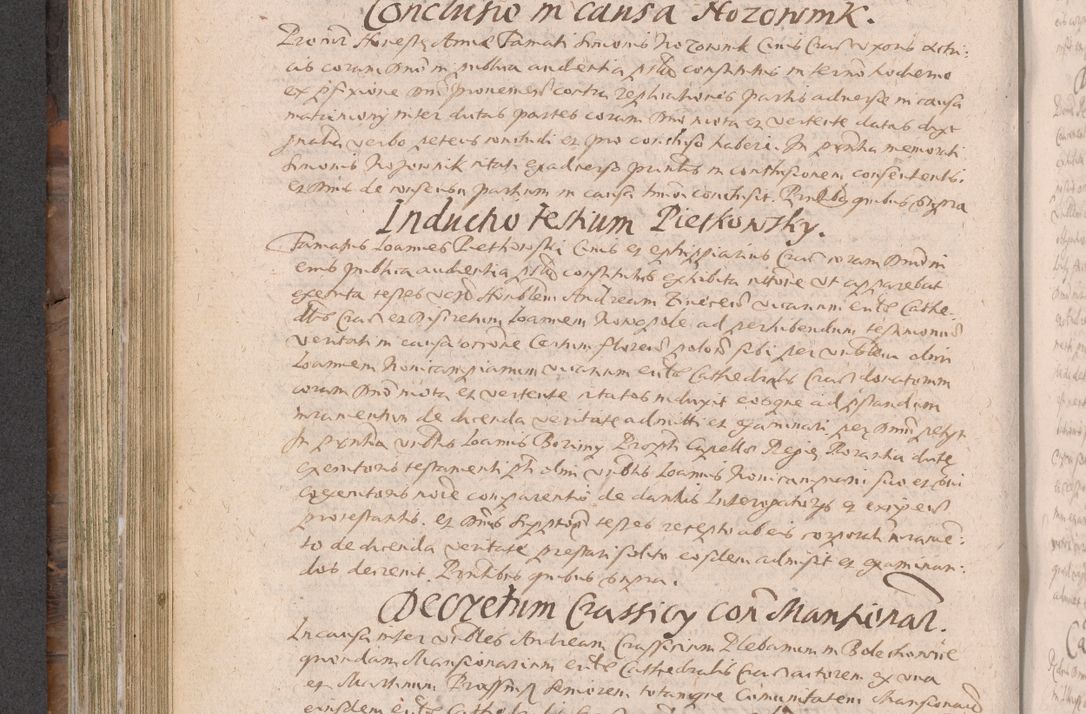 Zdjęcie nr 366 dla obiektu archiwalnego: Acta actorum causarum obligationum institutionum decretorum constitutionum quietationum resignationum cissionum et atiaru obsernationum tam indiciariarum quam extra indiciariarum coram Admodum Reverendo Domino Joanne Zerzynski Canonico Vicario in Spiritualibus et Officiali generali Cracoviensis ad Annum Domini Millesimum Sextentissimum Vigesimum Indictione tertia Pontificatus SSmi D. N. D. Pauli Divina pronidentia Papae V. foeliciter moderni anno ipsins subfelici regimine Diocesis Cracoviensis Illustrissimi ac Reverendissimi D. N. D. Martini Szyszkowski Deigratia Episcopus Cracoviensis Ducis Severiensis in continuantur.