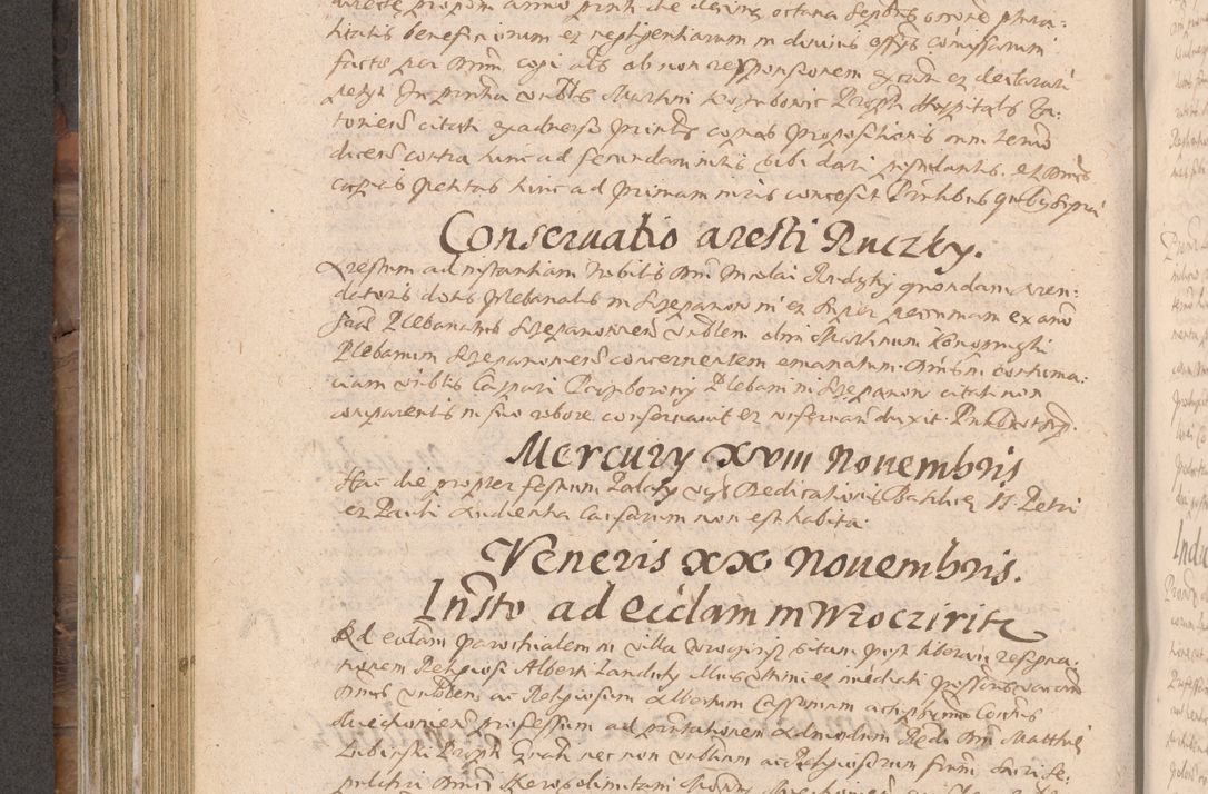 Zdjęcie nr 358 dla obiektu archiwalnego: Acta actorum causarum obligationum institutionum decretorum constitutionum quietationum resignationum cissionum et atiaru obsernationum tam indiciariarum quam extra indiciariarum coram Admodum Reverendo Domino Joanne Zerzynski Canonico Vicario in Spiritualibus et Officiali generali Cracoviensis ad Annum Domini Millesimum Sextentissimum Vigesimum Indictione tertia Pontificatus SSmi D. N. D. Pauli Divina pronidentia Papae V. foeliciter moderni anno ipsins subfelici regimine Diocesis Cracoviensis Illustrissimi ac Reverendissimi D. N. D. Martini Szyszkowski Deigratia Episcopus Cracoviensis Ducis Severiensis in continuantur.