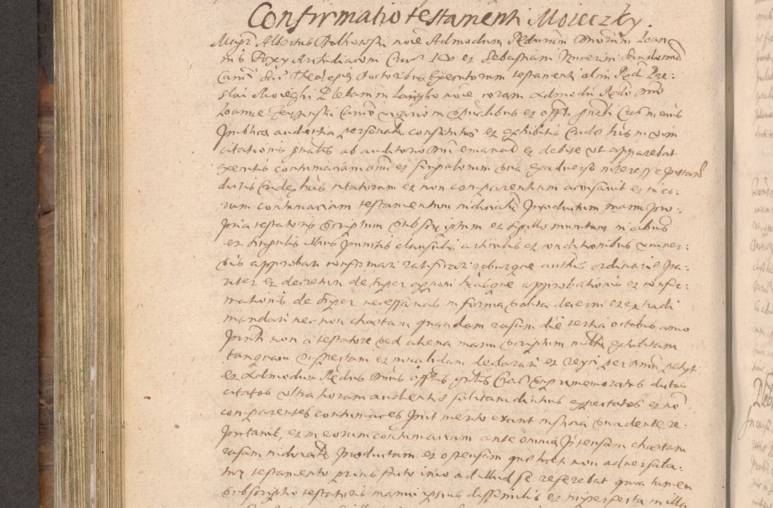 Zdjęcie nr 338 dla obiektu archiwalnego: Acta actorum causarum obligationum institutionum decretorum constitutionum quietationum resignationum cissionum et atiaru obsernationum tam indiciariarum quam extra indiciariarum coram Admodum Reverendo Domino Joanne Zerzynski Canonico Vicario in Spiritualibus et Officiali generali Cracoviensis ad Annum Domini Millesimum Sextentissimum Vigesimum Indictione tertia Pontificatus SSmi D. N. D. Pauli Divina pronidentia Papae V. foeliciter moderni anno ipsins subfelici regimine Diocesis Cracoviensis Illustrissimi ac Reverendissimi D. N. D. Martini Szyszkowski Deigratia Episcopus Cracoviensis Ducis Severiensis in continuantur.