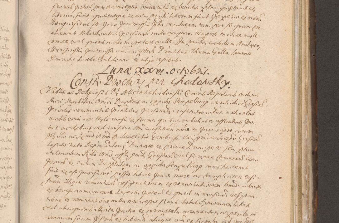 Zdjęcie nr 337 dla obiektu archiwalnego: Acta actorum causarum obligationum institutionum decretorum constitutionum quietationum resignationum cissionum et atiaru obsernationum tam indiciariarum quam extra indiciariarum coram Admodum Reverendo Domino Joanne Zerzynski Canonico Vicario in Spiritualibus et Officiali generali Cracoviensis ad Annum Domini Millesimum Sextentissimum Vigesimum Indictione tertia Pontificatus SSmi D. N. D. Pauli Divina pronidentia Papae V. foeliciter moderni anno ipsins subfelici regimine Diocesis Cracoviensis Illustrissimi ac Reverendissimi D. N. D. Martini Szyszkowski Deigratia Episcopus Cracoviensis Ducis Severiensis in continuantur.