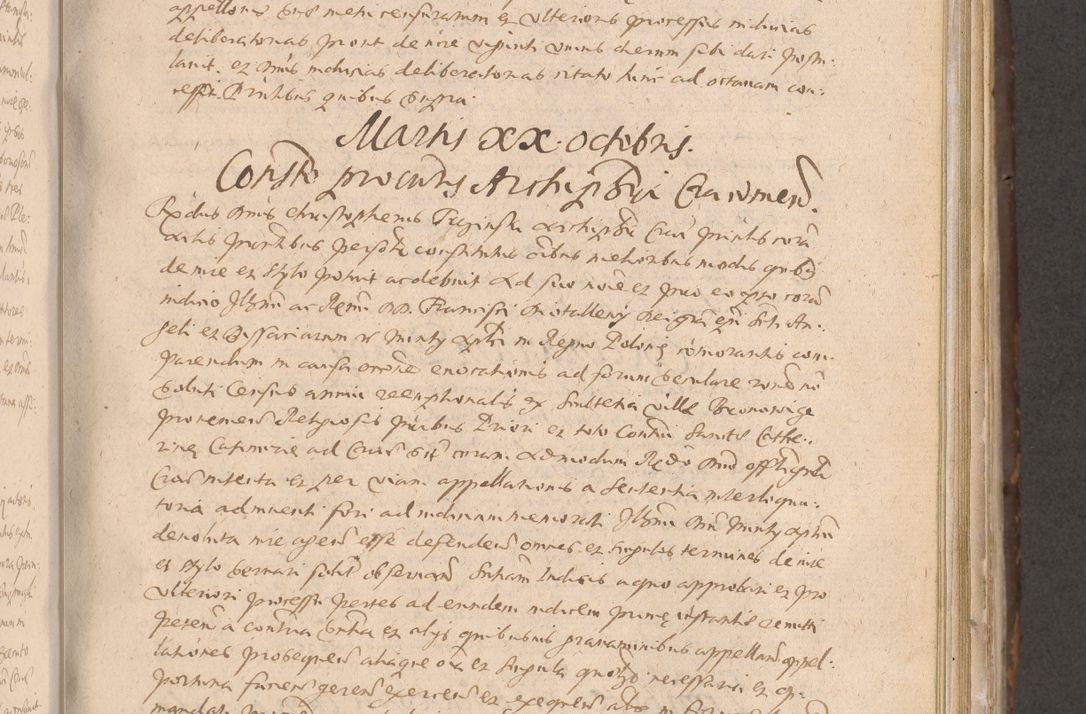 Zdjęcie nr 333 dla obiektu archiwalnego: Acta actorum causarum obligationum institutionum decretorum constitutionum quietationum resignationum cissionum et atiaru obsernationum tam indiciariarum quam extra indiciariarum coram Admodum Reverendo Domino Joanne Zerzynski Canonico Vicario in Spiritualibus et Officiali generali Cracoviensis ad Annum Domini Millesimum Sextentissimum Vigesimum Indictione tertia Pontificatus SSmi D. N. D. Pauli Divina pronidentia Papae V. foeliciter moderni anno ipsins subfelici regimine Diocesis Cracoviensis Illustrissimi ac Reverendissimi D. N. D. Martini Szyszkowski Deigratia Episcopus Cracoviensis Ducis Severiensis in continuantur.