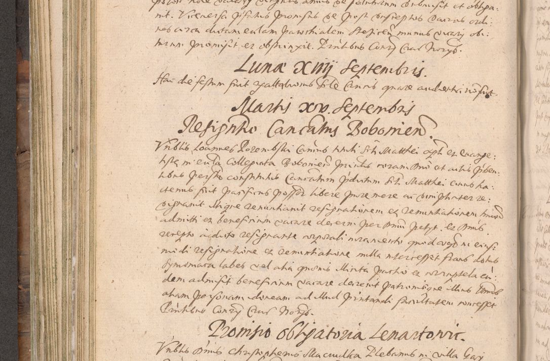 Zdjęcie nr 284 dla obiektu archiwalnego: Acta actorum causarum obligationum institutionum decretorum constitutionum quietationum resignationum cissionum et atiaru obsernationum tam indiciariarum quam extra indiciariarum coram Admodum Reverendo Domino Joanne Zerzynski Canonico Vicario in Spiritualibus et Officiali generali Cracoviensis ad Annum Domini Millesimum Sextentissimum Vigesimum Indictione tertia Pontificatus SSmi D. N. D. Pauli Divina pronidentia Papae V. foeliciter moderni anno ipsins subfelici regimine Diocesis Cracoviensis Illustrissimi ac Reverendissimi D. N. D. Martini Szyszkowski Deigratia Episcopus Cracoviensis Ducis Severiensis in continuantur.