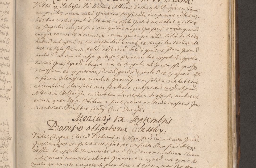 Zdjęcie nr 277 dla obiektu archiwalnego: Acta actorum causarum obligationum institutionum decretorum constitutionum quietationum resignationum cissionum et atiaru obsernationum tam indiciariarum quam extra indiciariarum coram Admodum Reverendo Domino Joanne Zerzynski Canonico Vicario in Spiritualibus et Officiali generali Cracoviensis ad Annum Domini Millesimum Sextentissimum Vigesimum Indictione tertia Pontificatus SSmi D. N. D. Pauli Divina pronidentia Papae V. foeliciter moderni anno ipsins subfelici regimine Diocesis Cracoviensis Illustrissimi ac Reverendissimi D. N. D. Martini Szyszkowski Deigratia Episcopus Cracoviensis Ducis Severiensis in continuantur.