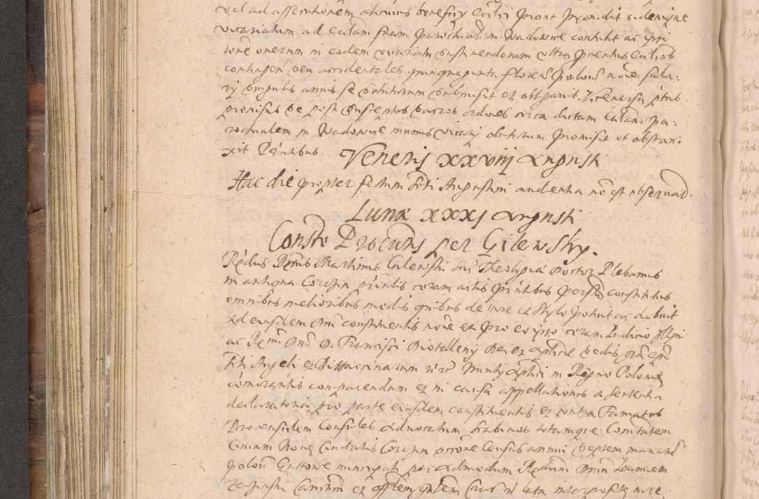Zdjęcie nr 262 dla obiektu archiwalnego: Acta actorum causarum obligationum institutionum decretorum constitutionum quietationum resignationum cissionum et atiaru obsernationum tam indiciariarum quam extra indiciariarum coram Admodum Reverendo Domino Joanne Zerzynski Canonico Vicario in Spiritualibus et Officiali generali Cracoviensis ad Annum Domini Millesimum Sextentissimum Vigesimum Indictione tertia Pontificatus SSmi D. N. D. Pauli Divina pronidentia Papae V. foeliciter moderni anno ipsins subfelici regimine Diocesis Cracoviensis Illustrissimi ac Reverendissimi D. N. D. Martini Szyszkowski Deigratia Episcopus Cracoviensis Ducis Severiensis in continuantur.