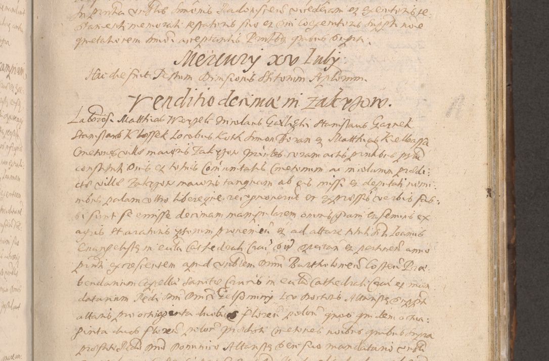 Zdjęcie nr 231 dla obiektu archiwalnego: Acta actorum causarum obligationum institutionum decretorum constitutionum quietationum resignationum cissionum et atiaru obsernationum tam indiciariarum quam extra indiciariarum coram Admodum Reverendo Domino Joanne Zerzynski Canonico Vicario in Spiritualibus et Officiali generali Cracoviensis ad Annum Domini Millesimum Sextentissimum Vigesimum Indictione tertia Pontificatus SSmi D. N. D. Pauli Divina pronidentia Papae V. foeliciter moderni anno ipsins subfelici regimine Diocesis Cracoviensis Illustrissimi ac Reverendissimi D. N. D. Martini Szyszkowski Deigratia Episcopus Cracoviensis Ducis Severiensis in continuantur.