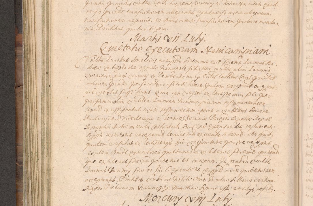 Zdjęcie nr 220 dla obiektu archiwalnego: Acta actorum causarum obligationum institutionum decretorum constitutionum quietationum resignationum cissionum et atiaru obsernationum tam indiciariarum quam extra indiciariarum coram Admodum Reverendo Domino Joanne Zerzynski Canonico Vicario in Spiritualibus et Officiali generali Cracoviensis ad Annum Domini Millesimum Sextentissimum Vigesimum Indictione tertia Pontificatus SSmi D. N. D. Pauli Divina pronidentia Papae V. foeliciter moderni anno ipsins subfelici regimine Diocesis Cracoviensis Illustrissimi ac Reverendissimi D. N. D. Martini Szyszkowski Deigratia Episcopus Cracoviensis Ducis Severiensis in continuantur.