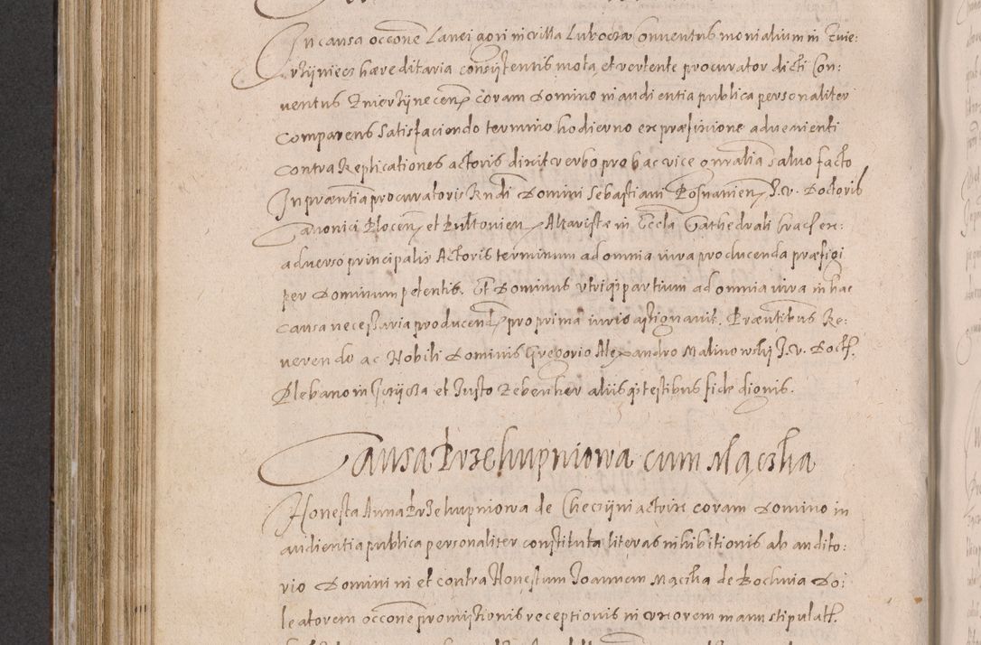 Zdjęcie nr 604 dla obiektu archiwalnego: Acta actorum causarum obligationum institutionum decretorum constitutionum quietationum resignationum cissionum et atiaru obsernationum tam indiciariarum quam extra indiciariarum coram Admodum Reverendo Domino Joanne Zerzynski Canonico Vicario in Spiritualibus et Officiali generali Cracoviensis ad Annum Domini Millesimum Sextentissimum Vigesimum Indictione tertia Pontificatus SSmi D. N. D. Pauli Divina pronidentia Papae V. foeliciter moderni anno ipsins subfelici regimine Diocesis Cracoviensis Illustrissimi ac Reverendissimi D. N. D. Martini Szyszkowski Deigratia Episcopus Cracoviensis Ducis Severiensis in continuantur.