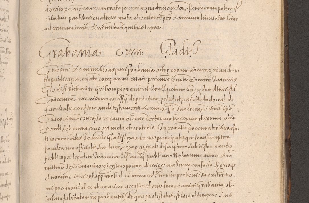 Zdjęcie nr 595 dla obiektu archiwalnego: Acta actorum causarum obligationum institutionum decretorum constitutionum quietationum resignationum cissionum et atiaru obsernationum tam indiciariarum quam extra indiciariarum coram Admodum Reverendo Domino Joanne Zerzynski Canonico Vicario in Spiritualibus et Officiali generali Cracoviensis ad Annum Domini Millesimum Sextentissimum Vigesimum Indictione tertia Pontificatus SSmi D. N. D. Pauli Divina pronidentia Papae V. foeliciter moderni anno ipsins subfelici regimine Diocesis Cracoviensis Illustrissimi ac Reverendissimi D. N. D. Martini Szyszkowski Deigratia Episcopus Cracoviensis Ducis Severiensis in continuantur.