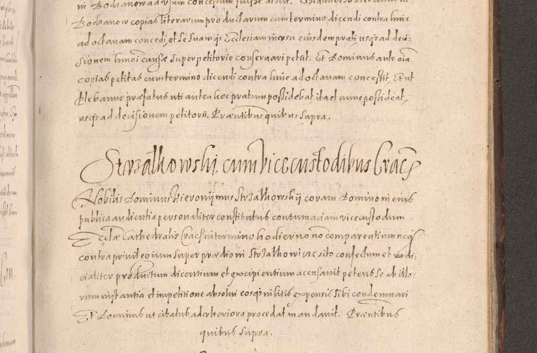 Zdjęcie nr 597 dla obiektu archiwalnego: Acta actorum causarum obligationum institutionum decretorum constitutionum quietationum resignationum cissionum et atiaru obsernationum tam indiciariarum quam extra indiciariarum coram Admodum Reverendo Domino Joanne Zerzynski Canonico Vicario in Spiritualibus et Officiali generali Cracoviensis ad Annum Domini Millesimum Sextentissimum Vigesimum Indictione tertia Pontificatus SSmi D. N. D. Pauli Divina pronidentia Papae V. foeliciter moderni anno ipsins subfelici regimine Diocesis Cracoviensis Illustrissimi ac Reverendissimi D. N. D. Martini Szyszkowski Deigratia Episcopus Cracoviensis Ducis Severiensis in continuantur.