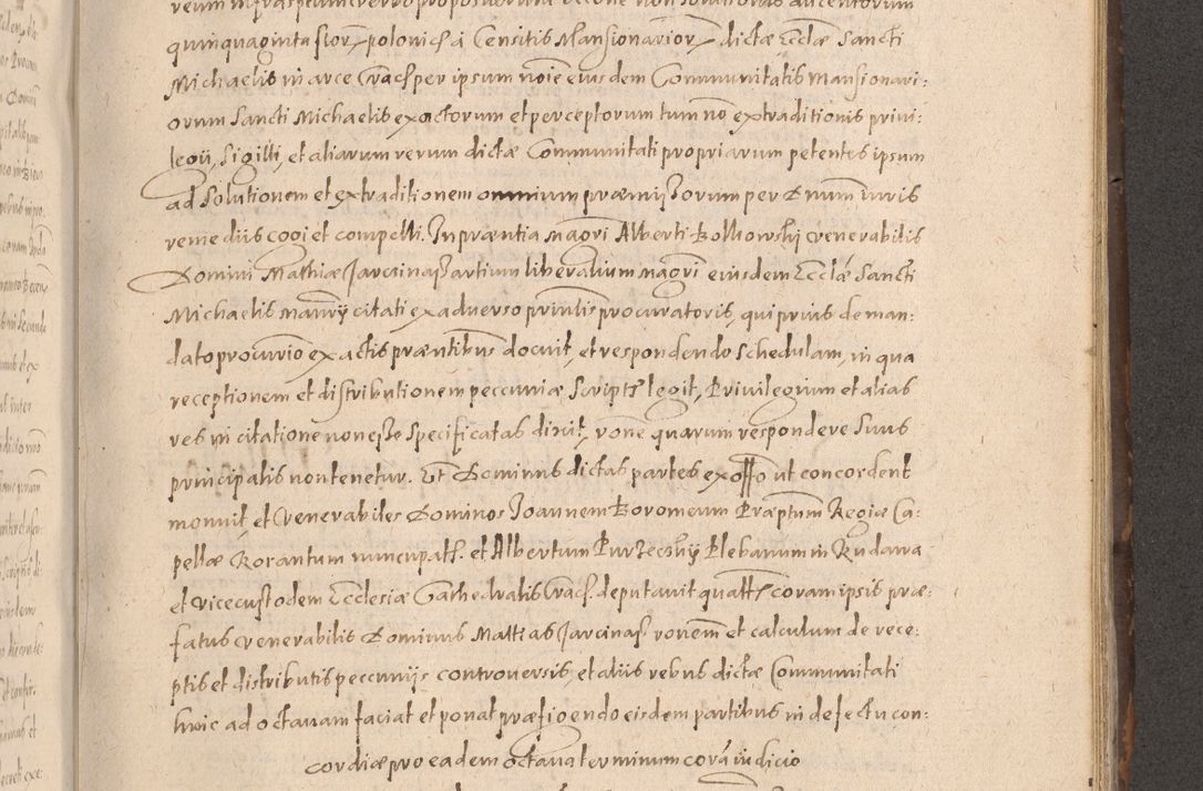 Zdjęcie nr 593 dla obiektu archiwalnego: Acta actorum causarum obligationum institutionum decretorum constitutionum quietationum resignationum cissionum et atiaru obsernationum tam indiciariarum quam extra indiciariarum coram Admodum Reverendo Domino Joanne Zerzynski Canonico Vicario in Spiritualibus et Officiali generali Cracoviensis ad Annum Domini Millesimum Sextentissimum Vigesimum Indictione tertia Pontificatus SSmi D. N. D. Pauli Divina pronidentia Papae V. foeliciter moderni anno ipsins subfelici regimine Diocesis Cracoviensis Illustrissimi ac Reverendissimi D. N. D. Martini Szyszkowski Deigratia Episcopus Cracoviensis Ducis Severiensis in continuantur.