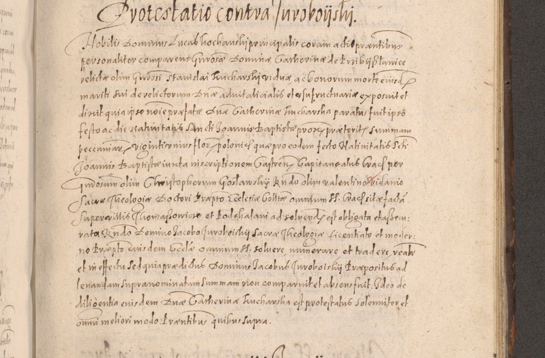 Zdjęcie nr 587 dla obiektu archiwalnego: Acta actorum causarum obligationum institutionum decretorum constitutionum quietationum resignationum cissionum et atiaru obsernationum tam indiciariarum quam extra indiciariarum coram Admodum Reverendo Domino Joanne Zerzynski Canonico Vicario in Spiritualibus et Officiali generali Cracoviensis ad Annum Domini Millesimum Sextentissimum Vigesimum Indictione tertia Pontificatus SSmi D. N. D. Pauli Divina pronidentia Papae V. foeliciter moderni anno ipsins subfelici regimine Diocesis Cracoviensis Illustrissimi ac Reverendissimi D. N. D. Martini Szyszkowski Deigratia Episcopus Cracoviensis Ducis Severiensis in continuantur.