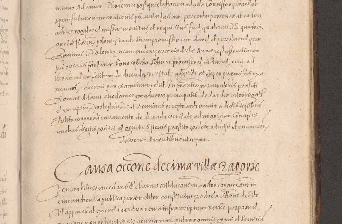 Zdjęcie nr 579 dla obiektu archiwalnego: Acta actorum causarum obligationum institutionum decretorum constitutionum quietationum resignationum cissionum et atiaru obsernationum tam indiciariarum quam extra indiciariarum coram Admodum Reverendo Domino Joanne Zerzynski Canonico Vicario in Spiritualibus et Officiali generali Cracoviensis ad Annum Domini Millesimum Sextentissimum Vigesimum Indictione tertia Pontificatus SSmi D. N. D. Pauli Divina pronidentia Papae V. foeliciter moderni anno ipsins subfelici regimine Diocesis Cracoviensis Illustrissimi ac Reverendissimi D. N. D. Martini Szyszkowski Deigratia Episcopus Cracoviensis Ducis Severiensis in continuantur.