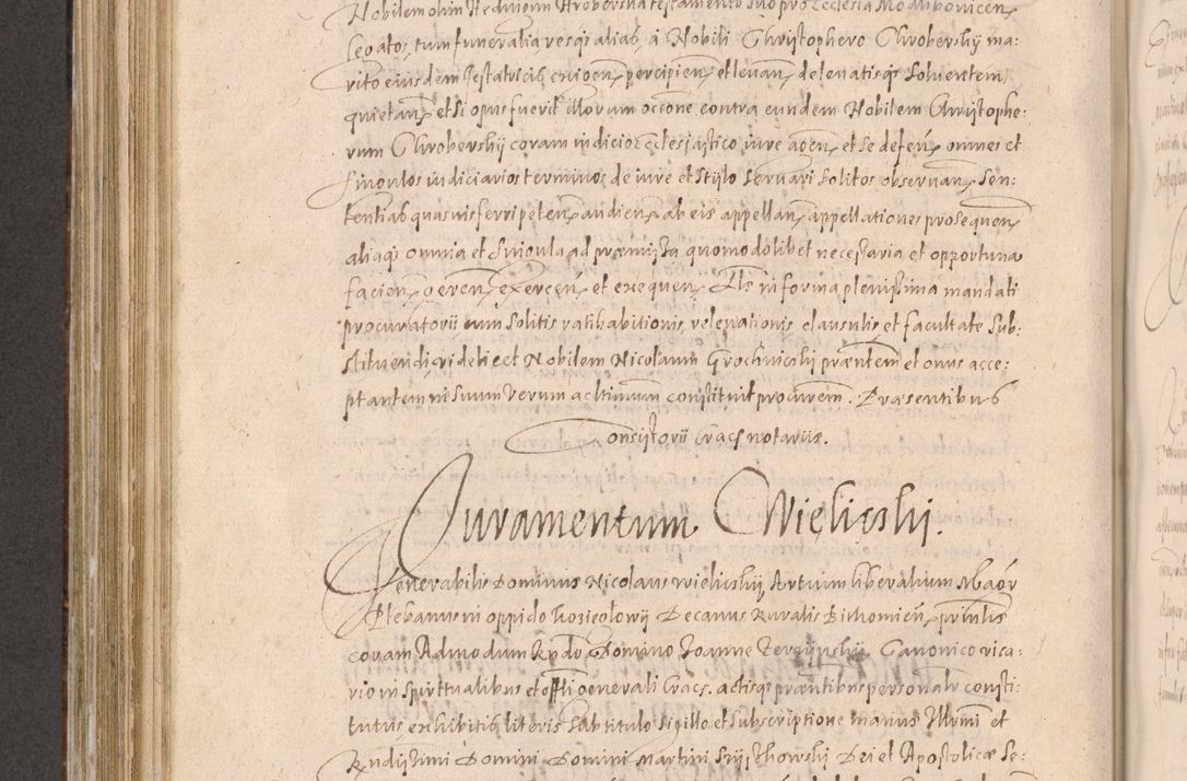 Zdjęcie nr 562 dla obiektu archiwalnego: Acta actorum causarum obligationum institutionum decretorum constitutionum quietationum resignationum cissionum et atiaru obsernationum tam indiciariarum quam extra indiciariarum coram Admodum Reverendo Domino Joanne Zerzynski Canonico Vicario in Spiritualibus et Officiali generali Cracoviensis ad Annum Domini Millesimum Sextentissimum Vigesimum Indictione tertia Pontificatus SSmi D. N. D. Pauli Divina pronidentia Papae V. foeliciter moderni anno ipsins subfelici regimine Diocesis Cracoviensis Illustrissimi ac Reverendissimi D. N. D. Martini Szyszkowski Deigratia Episcopus Cracoviensis Ducis Severiensis in continuantur.