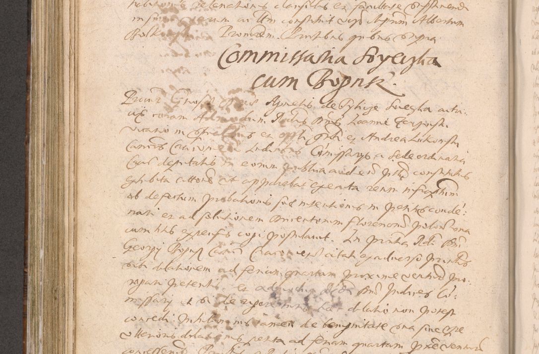 Zdjęcie nr 532 dla obiektu archiwalnego: Acta actorum causarum obligationum institutionum decretorum constitutionum quietationum resignationum cissionum et atiaru obsernationum tam indiciariarum quam extra indiciariarum coram Admodum Reverendo Domino Joanne Zerzynski Canonico Vicario in Spiritualibus et Officiali generali Cracoviensis ad Annum Domini Millesimum Sextentissimum Vigesimum Indictione tertia Pontificatus SSmi D. N. D. Pauli Divina pronidentia Papae V. foeliciter moderni anno ipsins subfelici regimine Diocesis Cracoviensis Illustrissimi ac Reverendissimi D. N. D. Martini Szyszkowski Deigratia Episcopus Cracoviensis Ducis Severiensis in continuantur.