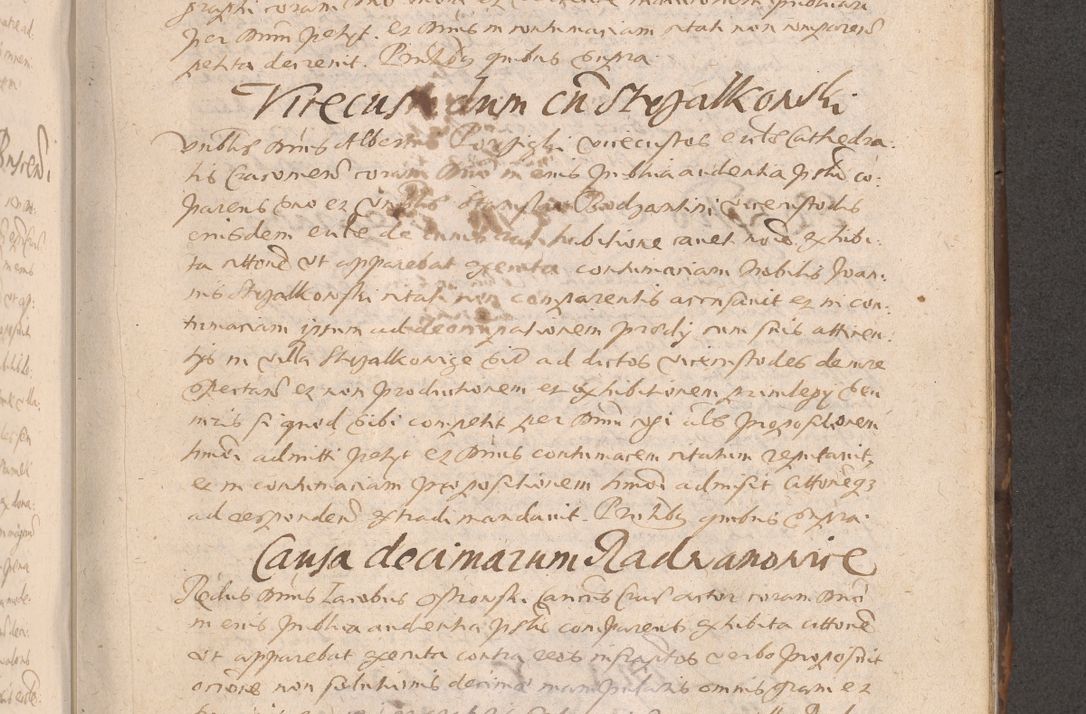 Zdjęcie nr 521 dla obiektu archiwalnego: Acta actorum causarum obligationum institutionum decretorum constitutionum quietationum resignationum cissionum et atiaru obsernationum tam indiciariarum quam extra indiciariarum coram Admodum Reverendo Domino Joanne Zerzynski Canonico Vicario in Spiritualibus et Officiali generali Cracoviensis ad Annum Domini Millesimum Sextentissimum Vigesimum Indictione tertia Pontificatus SSmi D. N. D. Pauli Divina pronidentia Papae V. foeliciter moderni anno ipsins subfelici regimine Diocesis Cracoviensis Illustrissimi ac Reverendissimi D. N. D. Martini Szyszkowski Deigratia Episcopus Cracoviensis Ducis Severiensis in continuantur.