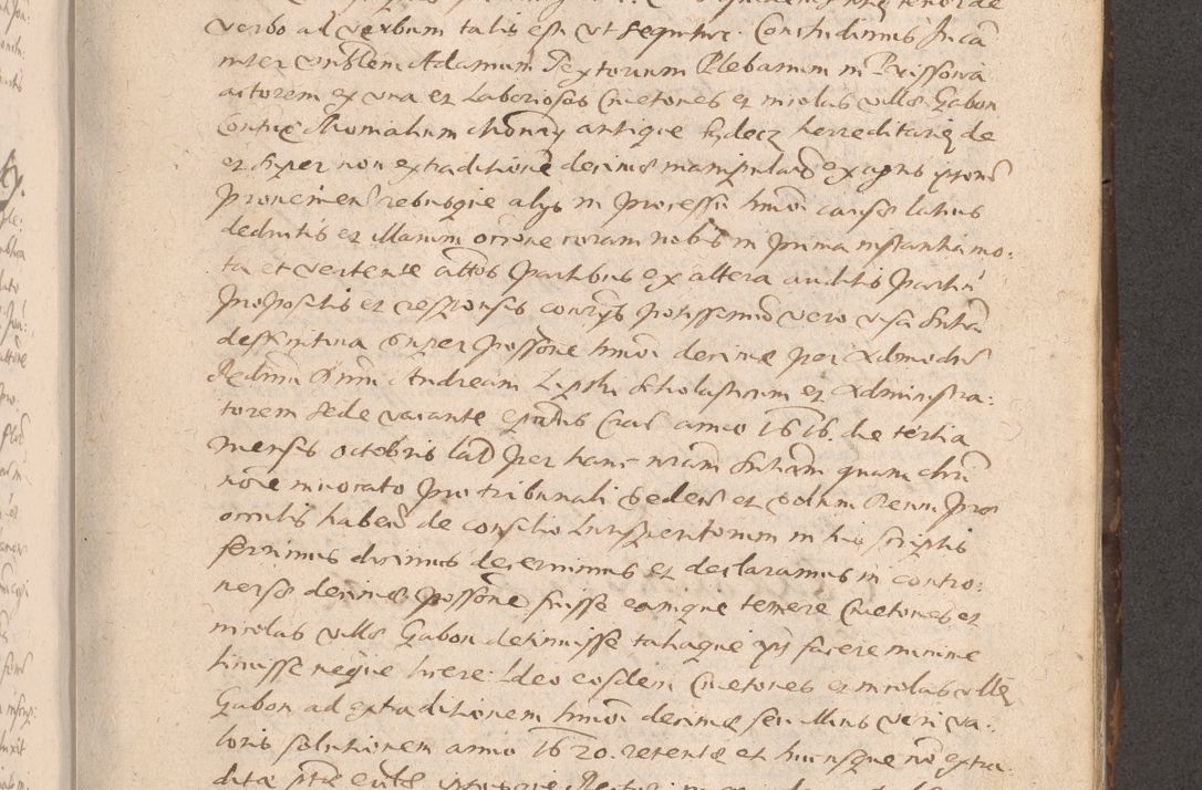 Zdjęcie nr 499 dla obiektu archiwalnego: Acta actorum causarum obligationum institutionum decretorum constitutionum quietationum resignationum cissionum et atiaru obsernationum tam indiciariarum quam extra indiciariarum coram Admodum Reverendo Domino Joanne Zerzynski Canonico Vicario in Spiritualibus et Officiali generali Cracoviensis ad Annum Domini Millesimum Sextentissimum Vigesimum Indictione tertia Pontificatus SSmi D. N. D. Pauli Divina pronidentia Papae V. foeliciter moderni anno ipsins subfelici regimine Diocesis Cracoviensis Illustrissimi ac Reverendissimi D. N. D. Martini Szyszkowski Deigratia Episcopus Cracoviensis Ducis Severiensis in continuantur.