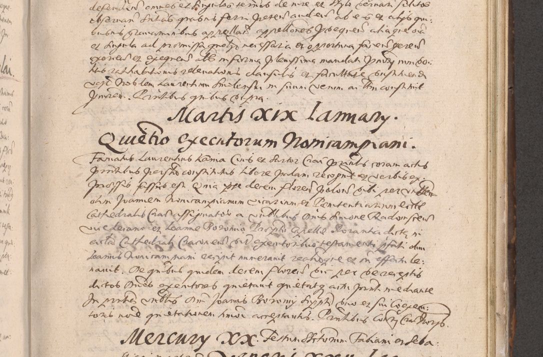 Zdjęcie nr 407 dla obiektu archiwalnego: Acta actorum causarum obligationum institutionum decretorum constitutionum quietationum resignationum cissionum et atiaru obsernationum tam indiciariarum quam extra indiciariarum coram Admodum Reverendo Domino Joanne Zerzynski Canonico Vicario in Spiritualibus et Officiali generali Cracoviensis ad Annum Domini Millesimum Sextentissimum Vigesimum Indictione tertia Pontificatus SSmi D. N. D. Pauli Divina pronidentia Papae V. foeliciter moderni anno ipsins subfelici regimine Diocesis Cracoviensis Illustrissimi ac Reverendissimi D. N. D. Martini Szyszkowski Deigratia Episcopus Cracoviensis Ducis Severiensis in continuantur.