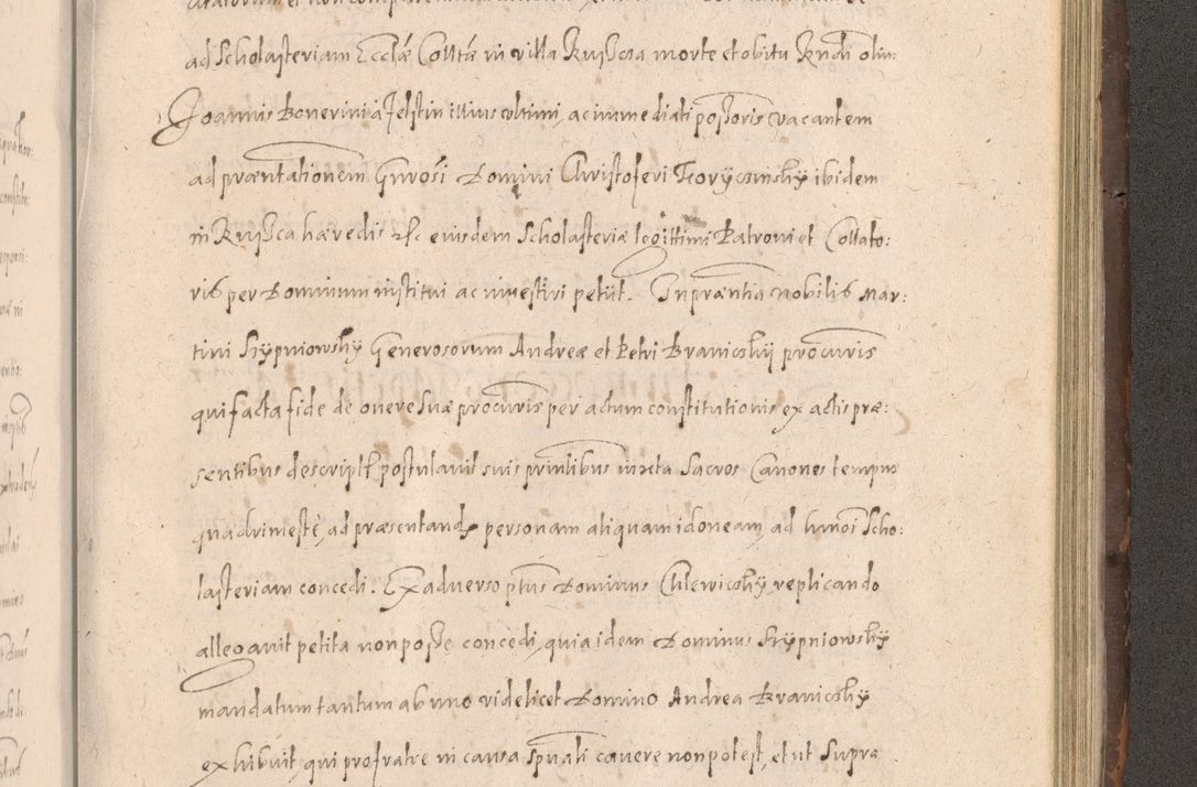 Zdjęcie nr 799 dla obiektu archiwalnego: Acta actorum causarum obligationum institutionum decretorum constitutionum quietationum resignationum cissionum et atiaru obsernationum tam indiciariarum quam extra indiciariarum coram Admodum Reverendo Domino Joanne Zerzynski Canonico Vicario in Spiritualibus et Officiali generali Cracoviensis ad Annum Domini Millesimum Sextentissimum Vigesimum Indictione tertia Pontificatus SSmi D. N. D. Pauli Divina pronidentia Papae V. foeliciter moderni anno ipsins subfelici regimine Diocesis Cracoviensis Illustrissimi ac Reverendissimi D. N. D. Martini Szyszkowski Deigratia Episcopus Cracoviensis Ducis Severiensis in continuantur.