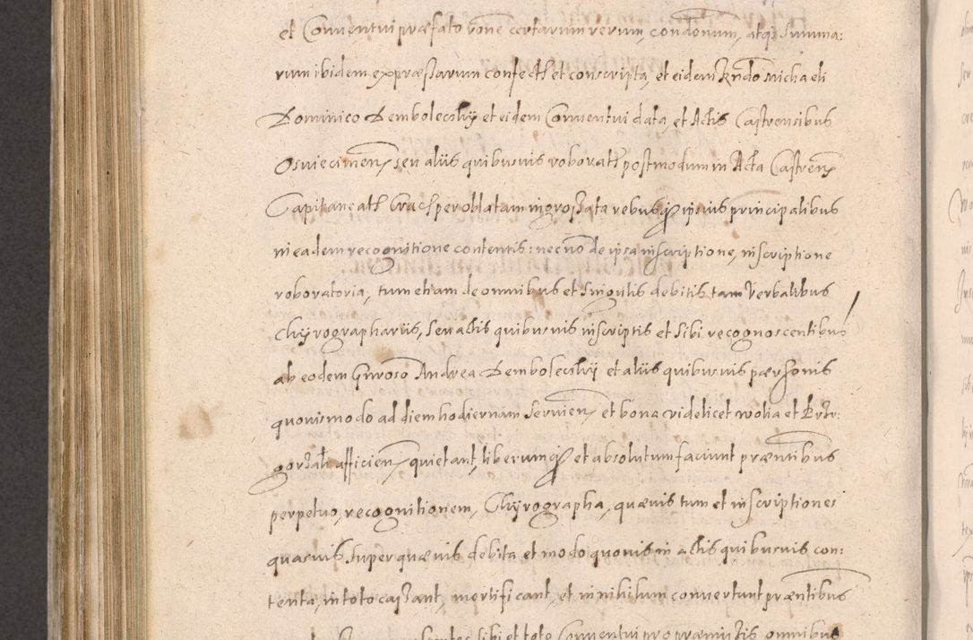 Zdjęcie nr 788 dla obiektu archiwalnego: Acta actorum causarum obligationum institutionum decretorum constitutionum quietationum resignationum cissionum et atiaru obsernationum tam indiciariarum quam extra indiciariarum coram Admodum Reverendo Domino Joanne Zerzynski Canonico Vicario in Spiritualibus et Officiali generali Cracoviensis ad Annum Domini Millesimum Sextentissimum Vigesimum Indictione tertia Pontificatus SSmi D. N. D. Pauli Divina pronidentia Papae V. foeliciter moderni anno ipsins subfelici regimine Diocesis Cracoviensis Illustrissimi ac Reverendissimi D. N. D. Martini Szyszkowski Deigratia Episcopus Cracoviensis Ducis Severiensis in continuantur.